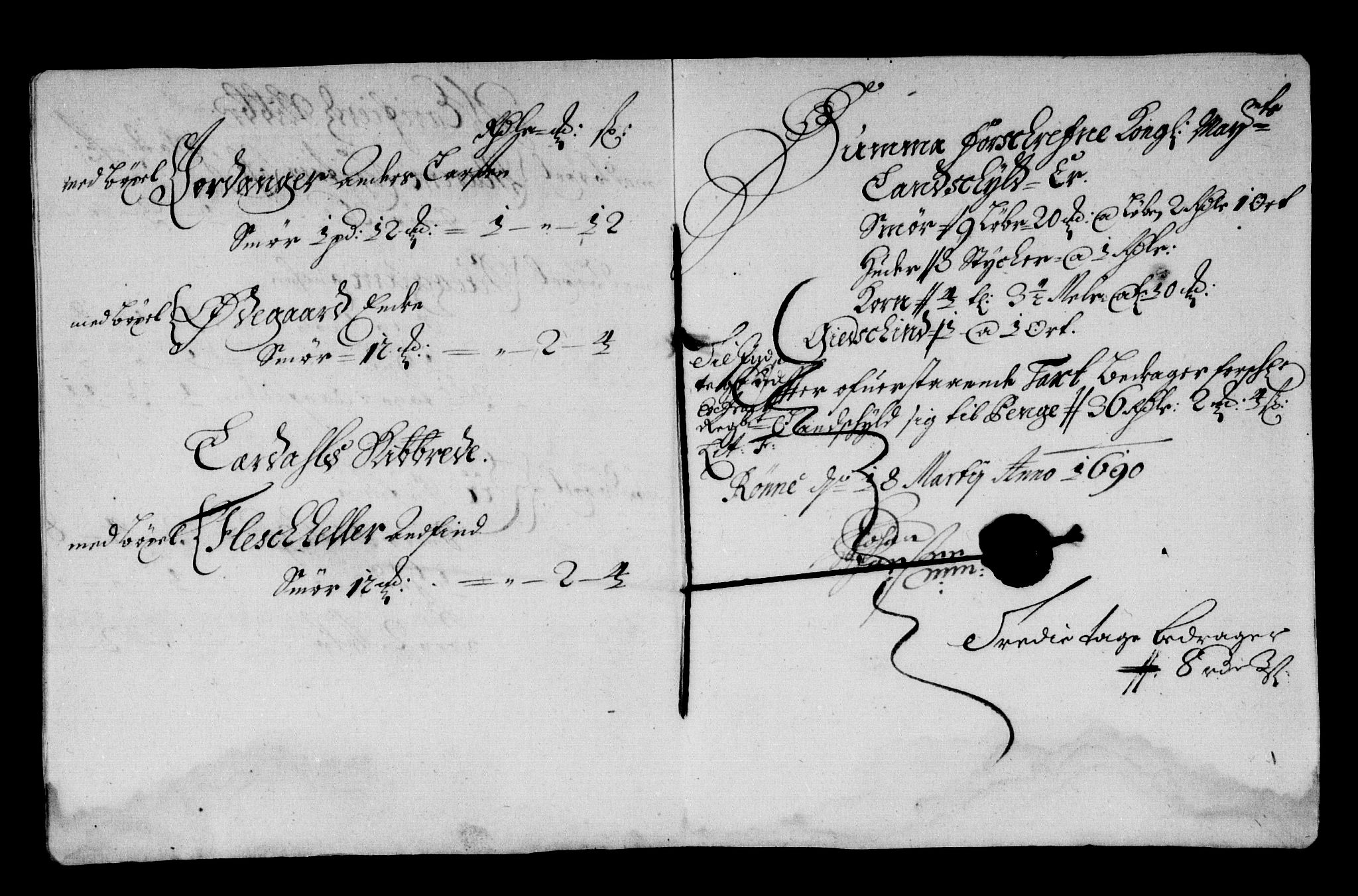 Rentekammeret inntil 1814, Reviderte regnskaper, Stiftamtstueregnskaper, Bergen stiftamt, AV/RA-EA-6043/R/Rc/L0091: Bergen stiftamt, 1689