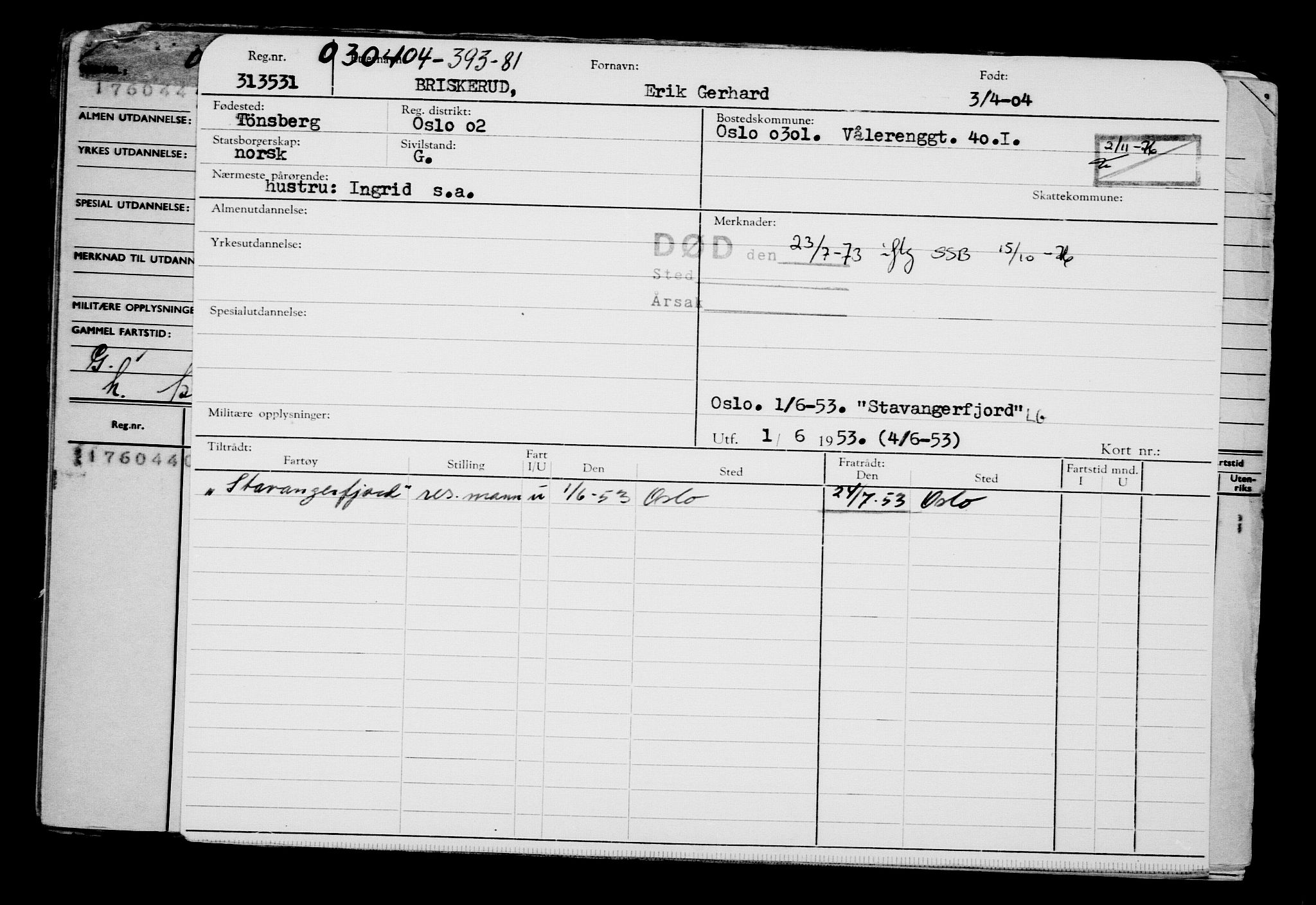 Direktoratet for sjømenn, RA/S-3545/G/Gb/L0053: Hovedkort, 1904, s. 23