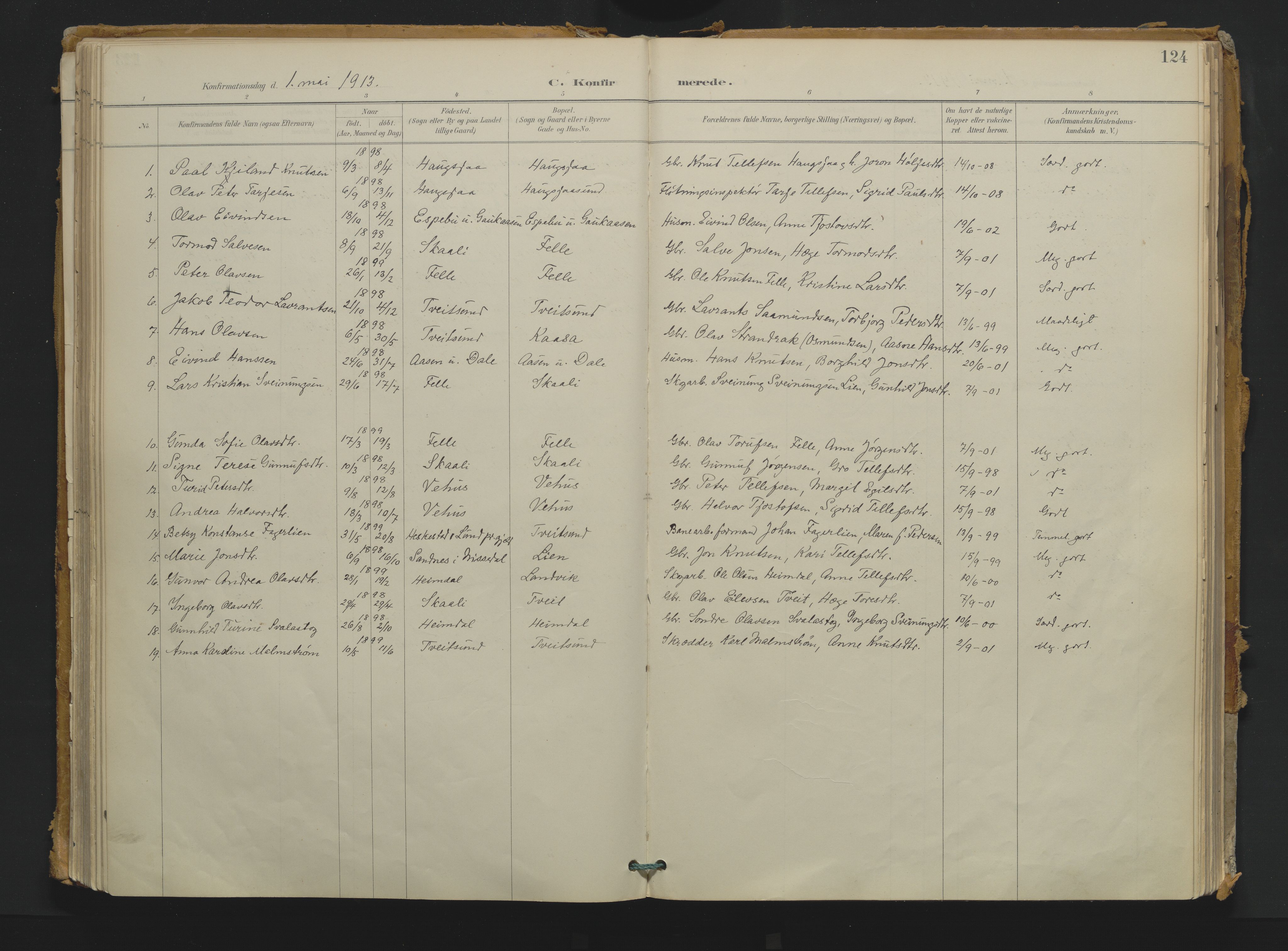 Nissedal kirkebøker, AV/SAKO-A-288/F/Fb/L0002: Ministerialbok nr. II 2, 1887-1924, s. 124