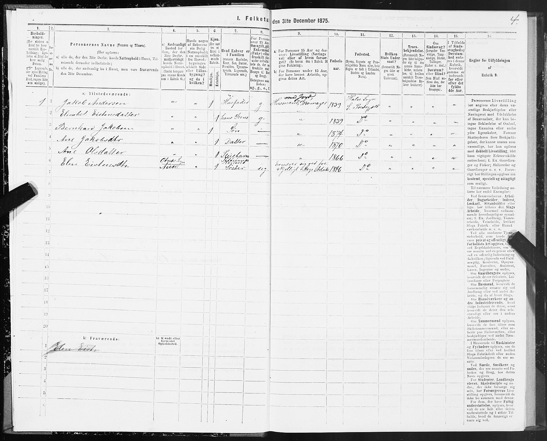 SAT, Folketelling 1875 for 1564P Stangvik prestegjeld, 1875, s. 4004