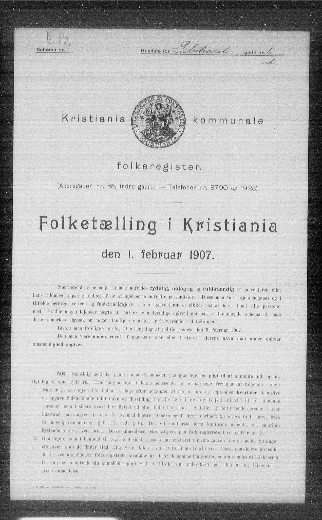 OBA, Kommunal folketelling 1.2.1907 for Kristiania kjøpstad, 1907, s. 40347