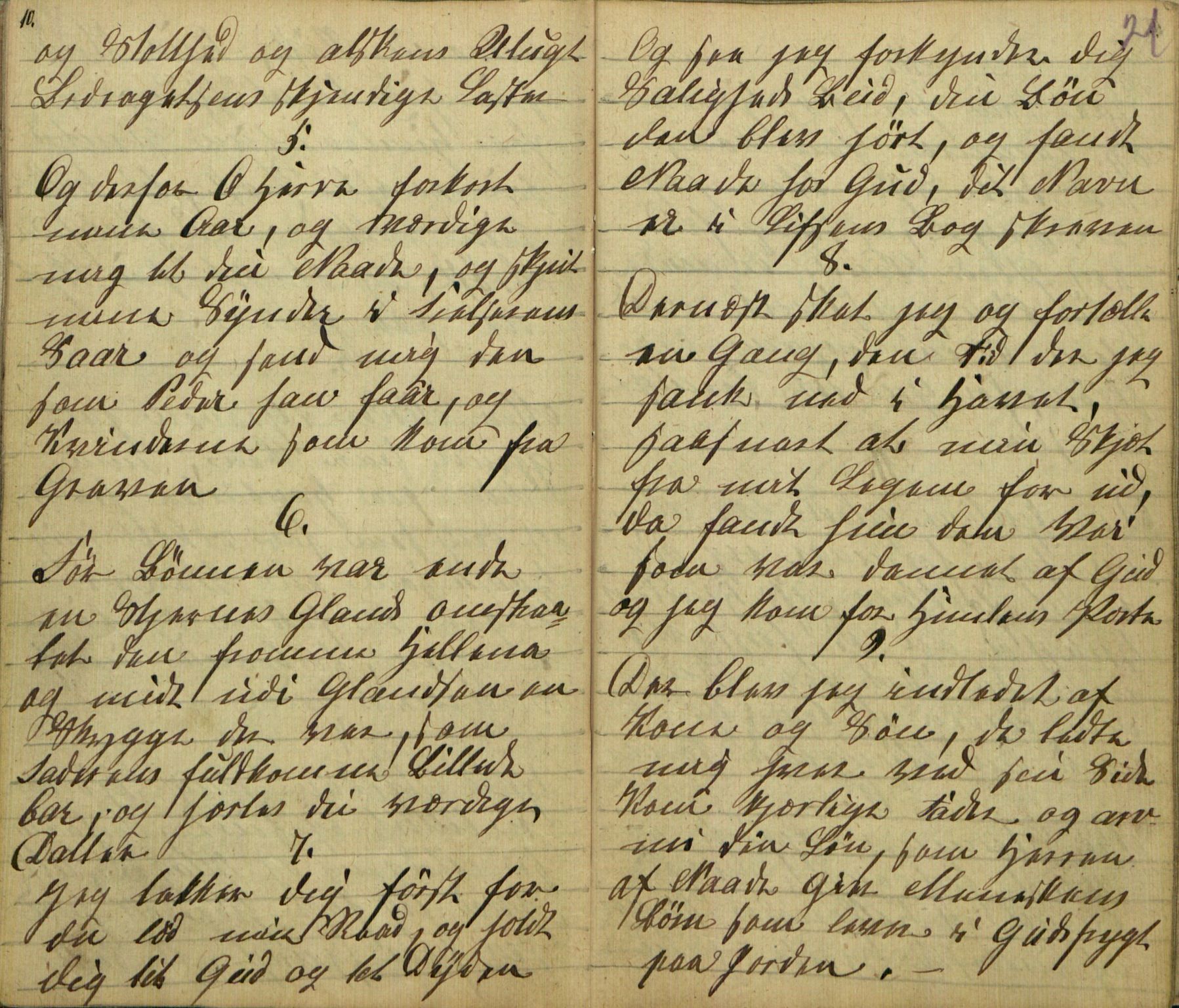 Rikard Berge, TEMU/TGM-A-1003/F/L0005/0018: 160-200 / 177 Handskriven visebok. Tilhører Aasheim af Sigjords Præstegjeld, 1870. Vise, 1870, s. 20-21