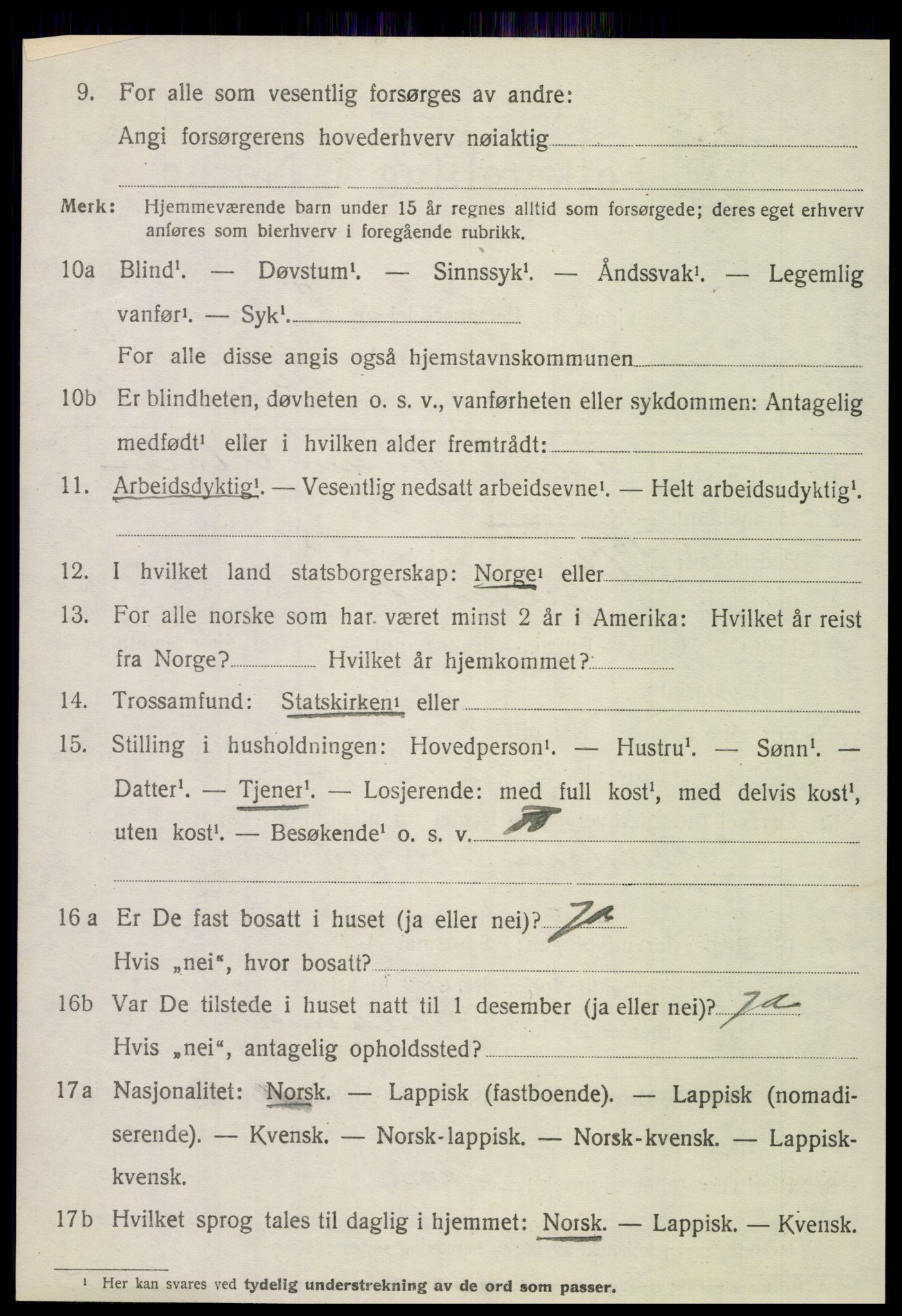 SAT, Folketelling 1920 for 1838 Gildeskål herred, 1920, s. 3925