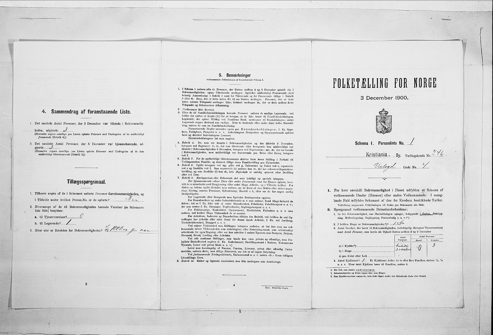SAO, Folketelling 1900 for 0301 Kristiania kjøpstad, 1900, s. 108549