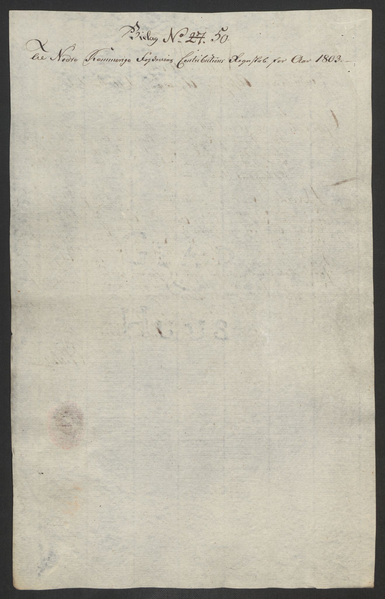 Rentekammeret inntil 1814, Reviderte regnskaper, Fogderegnskap, AV/RA-EA-4092/R11/L0679: Fogderegnskap Nedre Romerike, 1803, s. 163