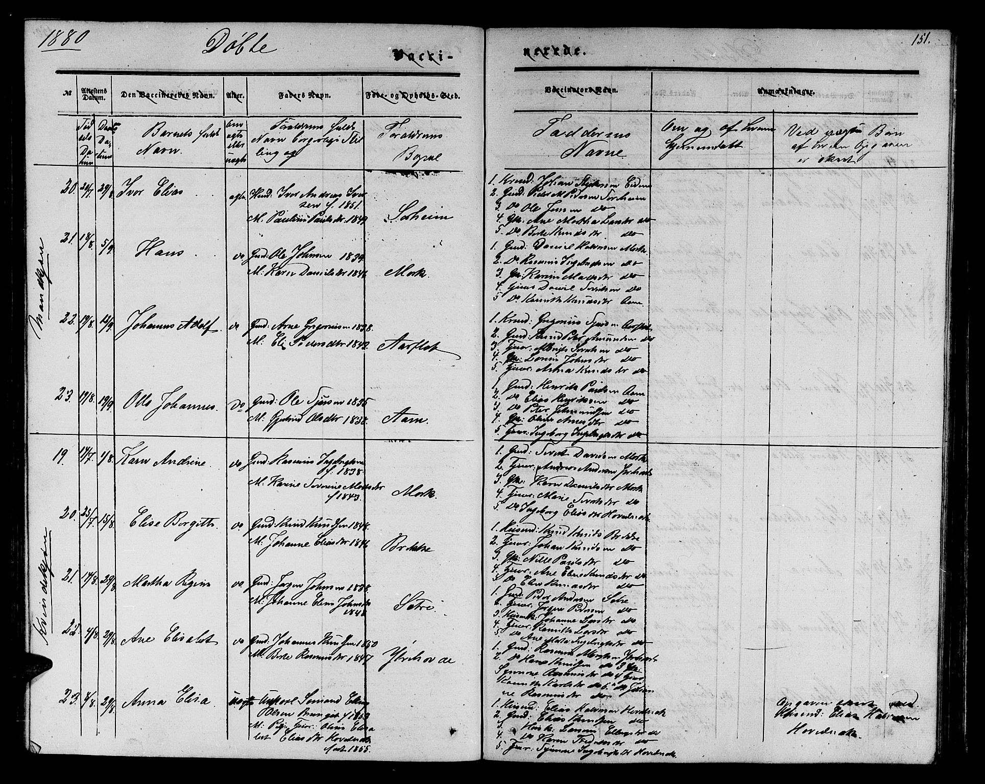 Ministerialprotokoller, klokkerbøker og fødselsregistre - Møre og Romsdal, AV/SAT-A-1454/513/L0188: Klokkerbok nr. 513C02, 1865-1882, s. 151