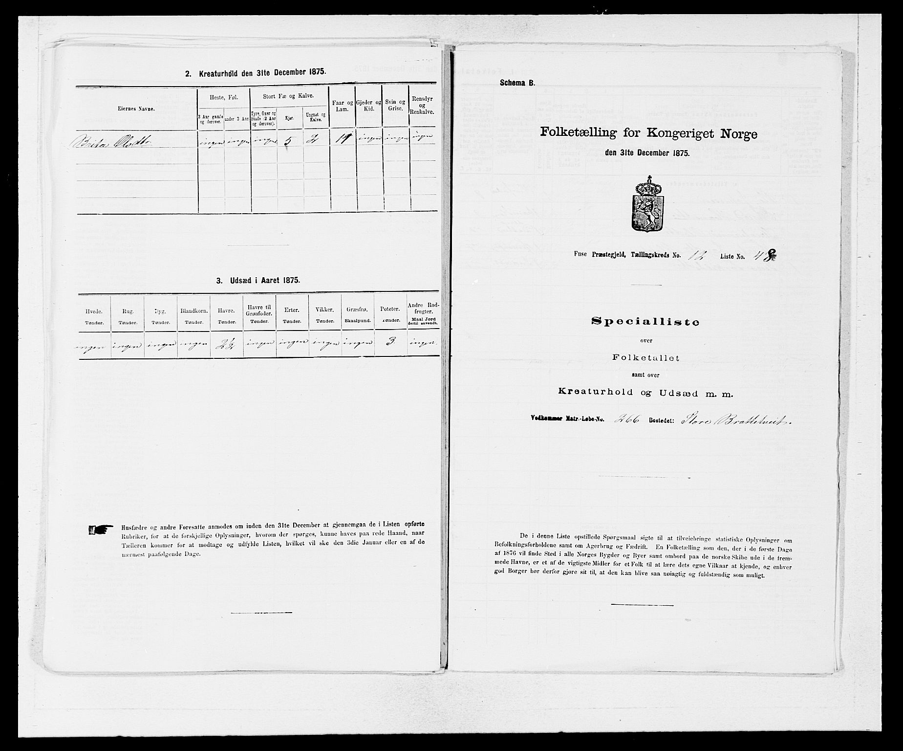 SAB, Folketelling 1875 for 1241P Fusa prestegjeld, 1875, s. 970