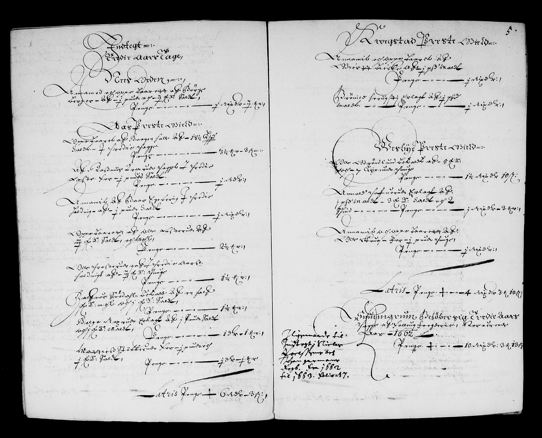 Rentekammeret inntil 1814, Reviderte regnskaper, Stiftamtstueregnskaper, Landkommissariatet på Akershus og Akershus stiftamt, AV/RA-EA-5869/R/Ra/L0010: Landkommissariatet på Akershus, 1662