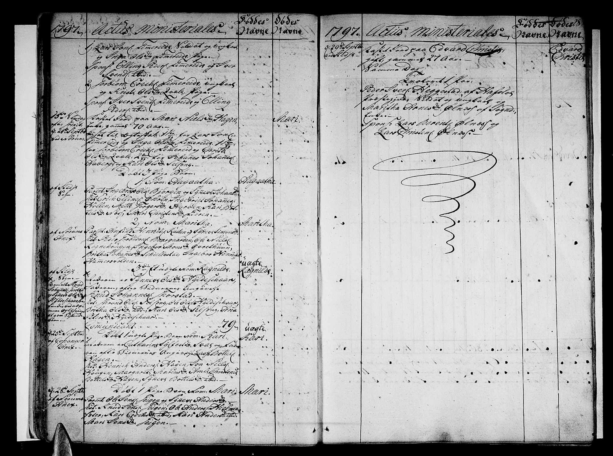 Sogndal sokneprestembete, AV/SAB-A-81301/H/Haa/Haaa/L0008: Ministerialbok nr. A 8, 1795-1809, s. 28