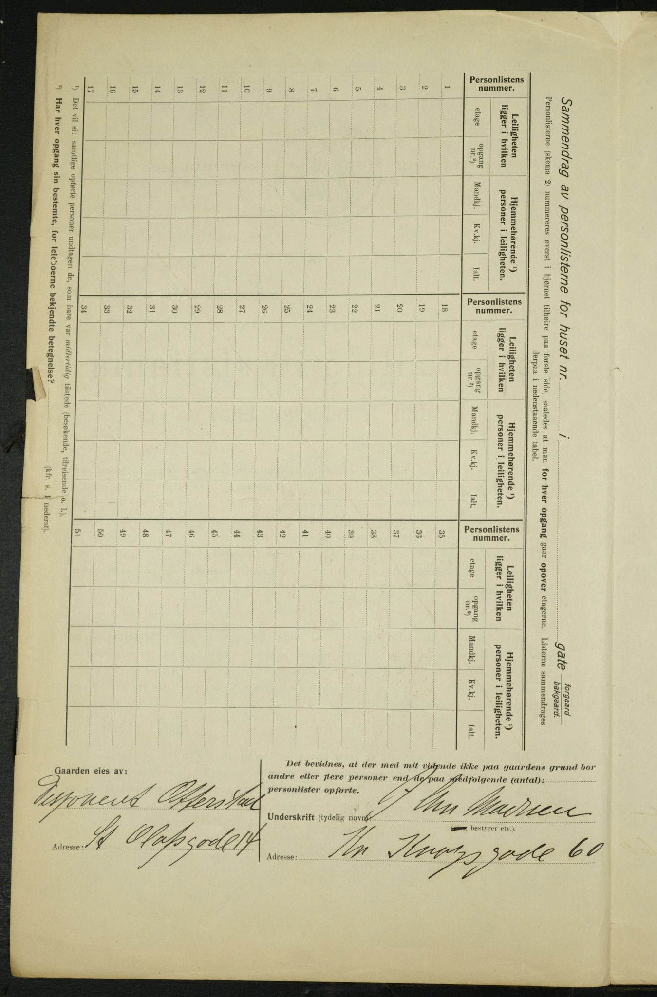 OBA, Kommunal folketelling 1.2.1915 for Kristiania, 1915, s. 12346