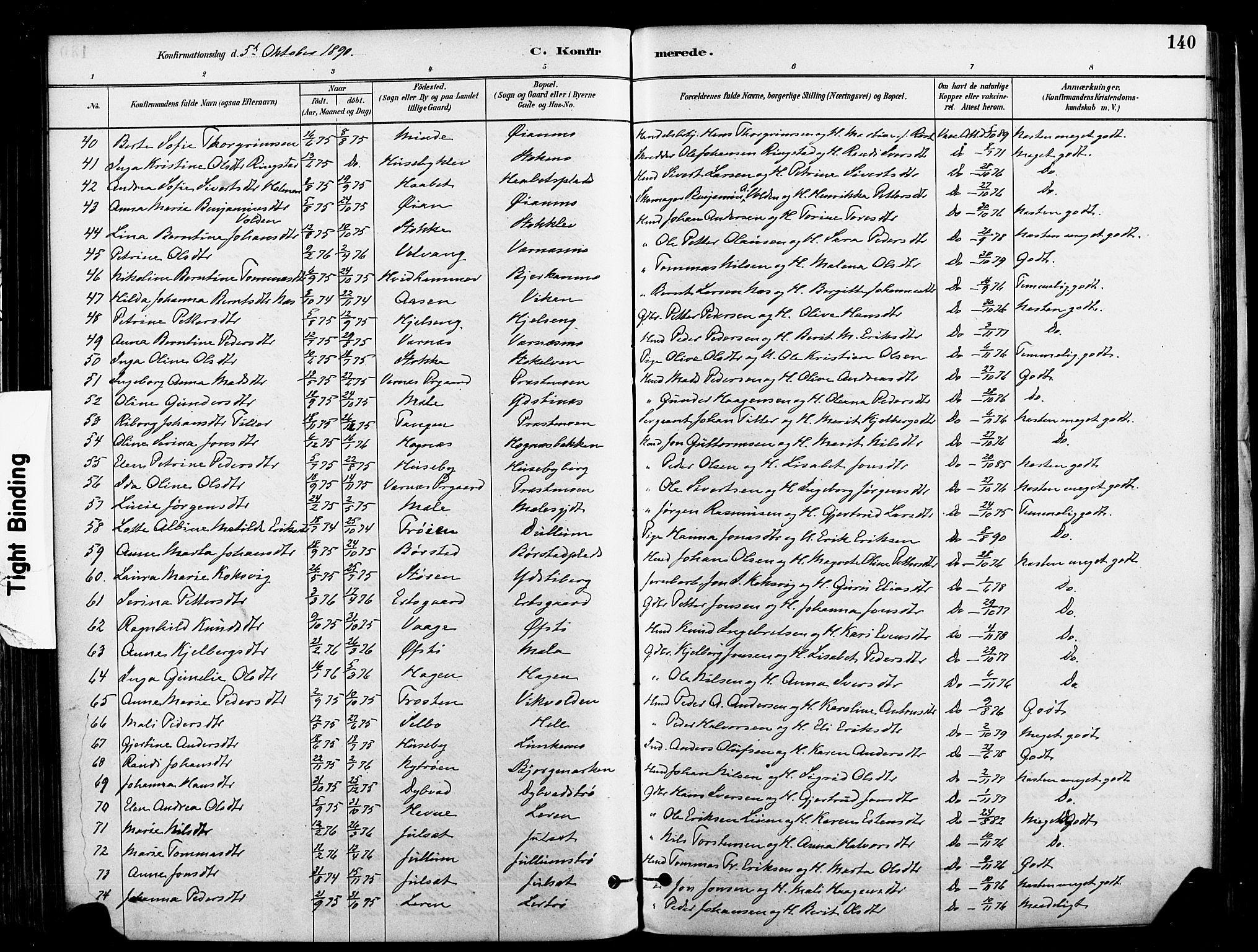 Ministerialprotokoller, klokkerbøker og fødselsregistre - Nord-Trøndelag, AV/SAT-A-1458/709/L0077: Ministerialbok nr. 709A17, 1880-1895, s. 140