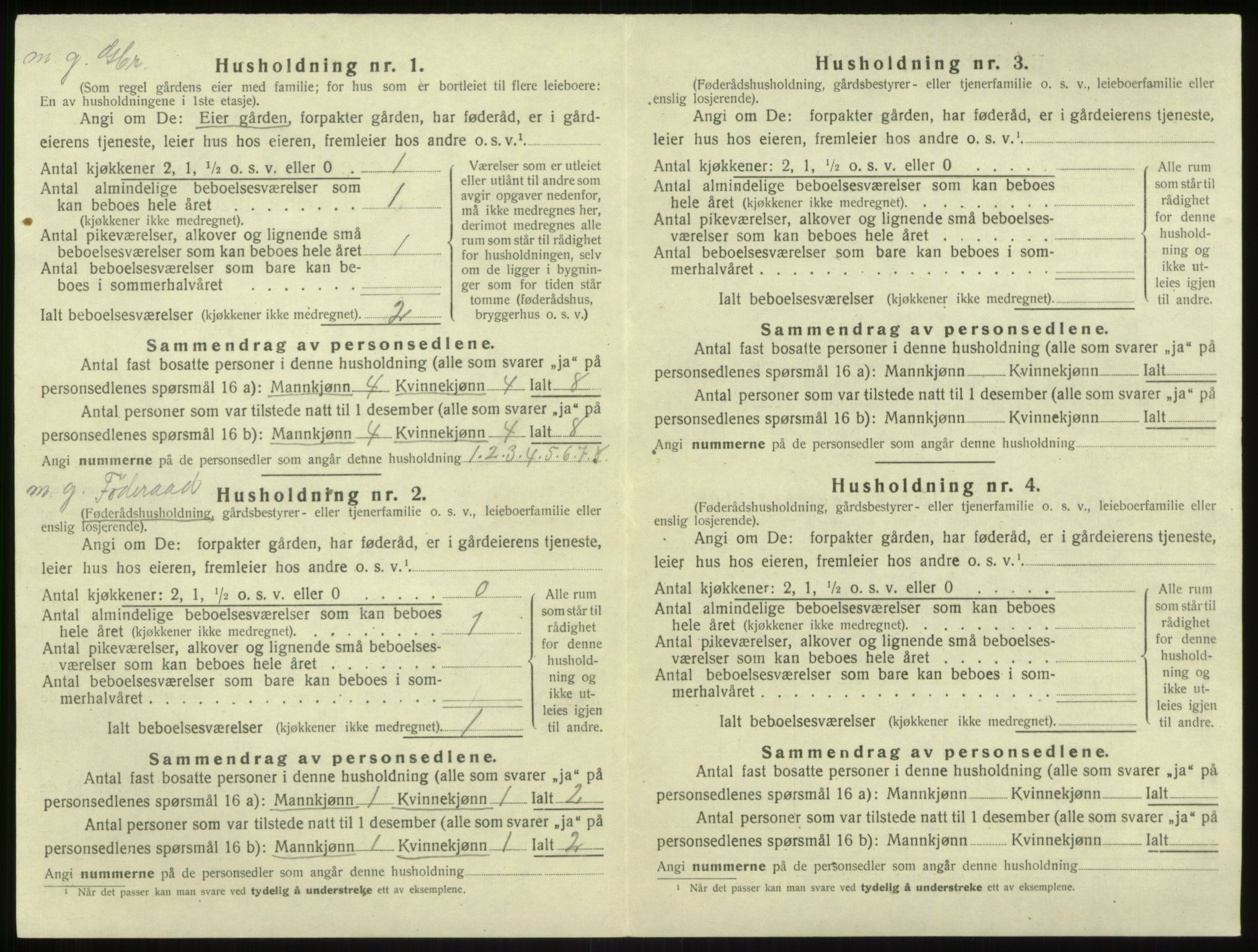 SAB, Folketelling 1920 for 1414 Brekke herred, 1920, s. 129