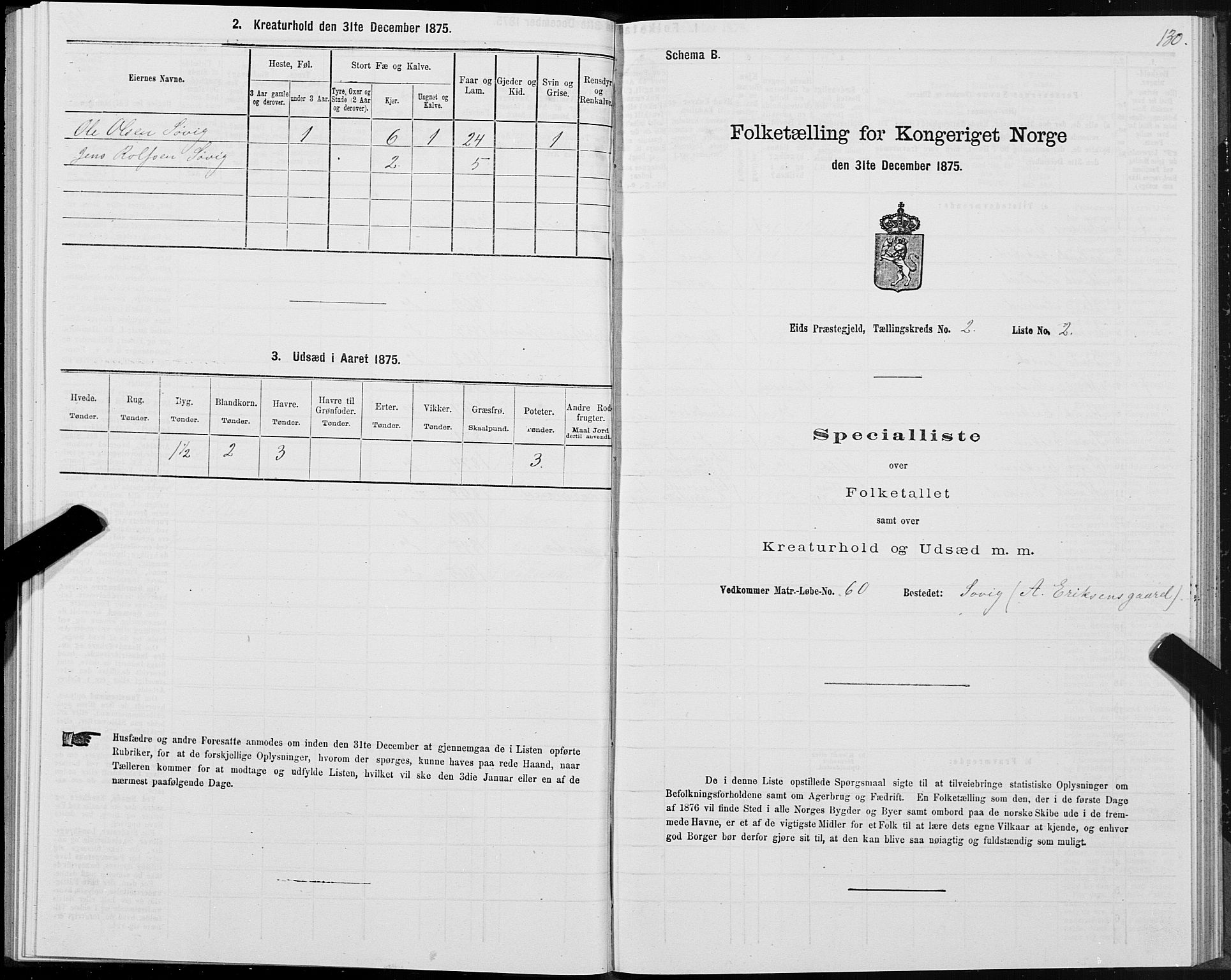 SAT, Folketelling 1875 for 1538P Eid prestegjeld, 1875, s. 1130