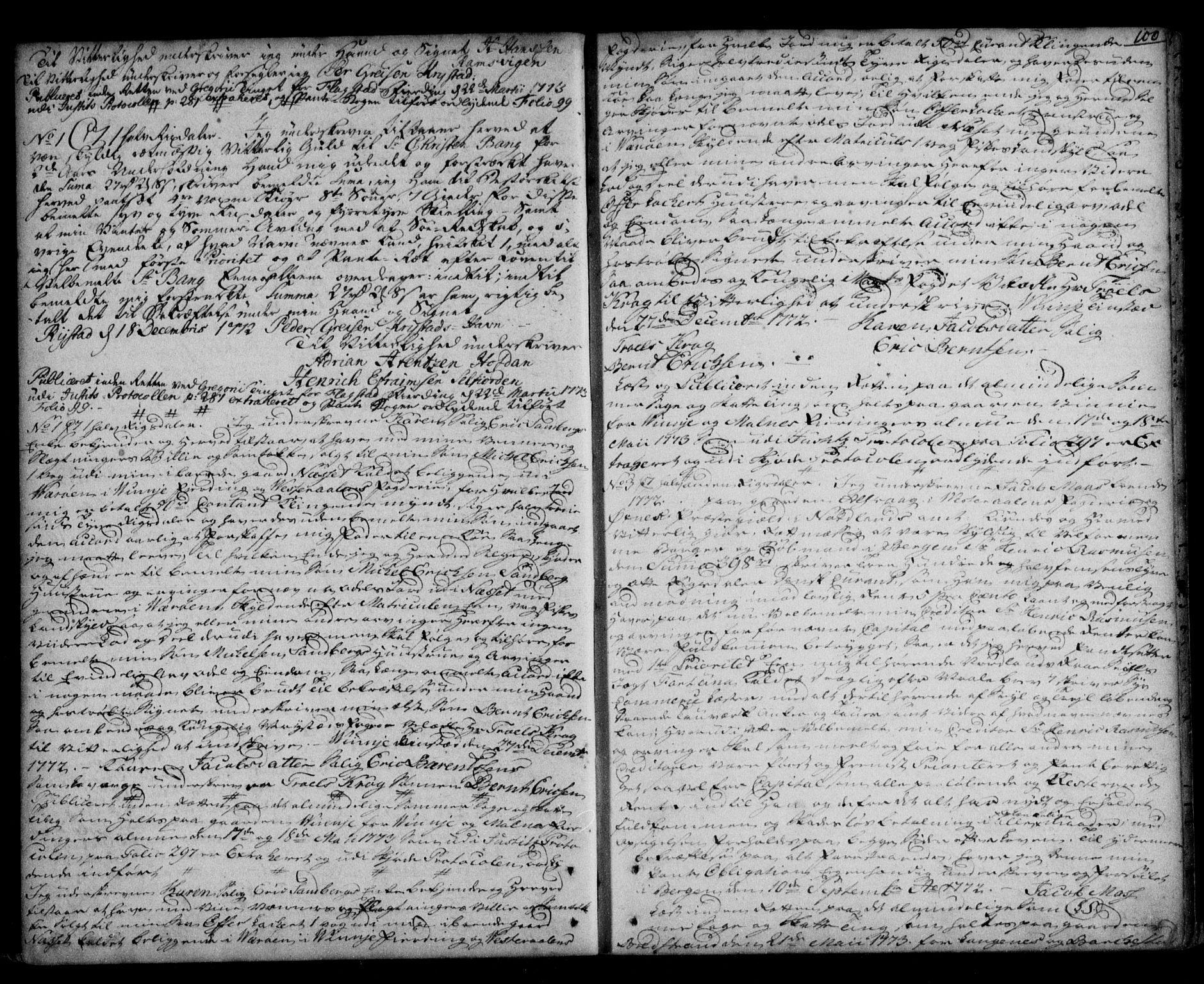 Vesterålen sorenskriveri, SAT/A-4180/1/2/2Ca/L0001: Pantebok nr. A, 1711-1788, s. 100