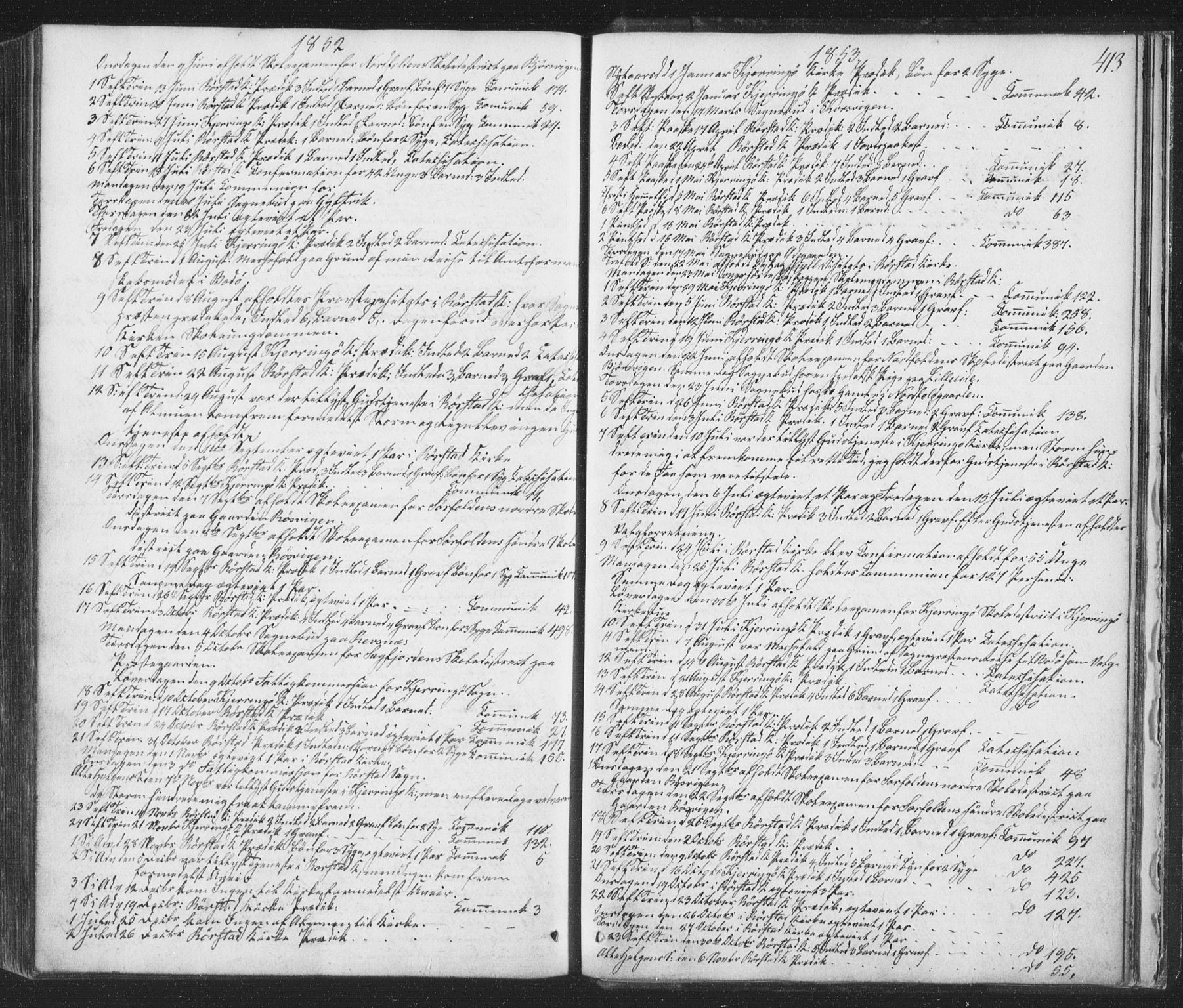 Ministerialprotokoller, klokkerbøker og fødselsregistre - Nordland, AV/SAT-A-1459/853/L0769: Ministerialbok nr. 853A08, 1836-1856, s. 413