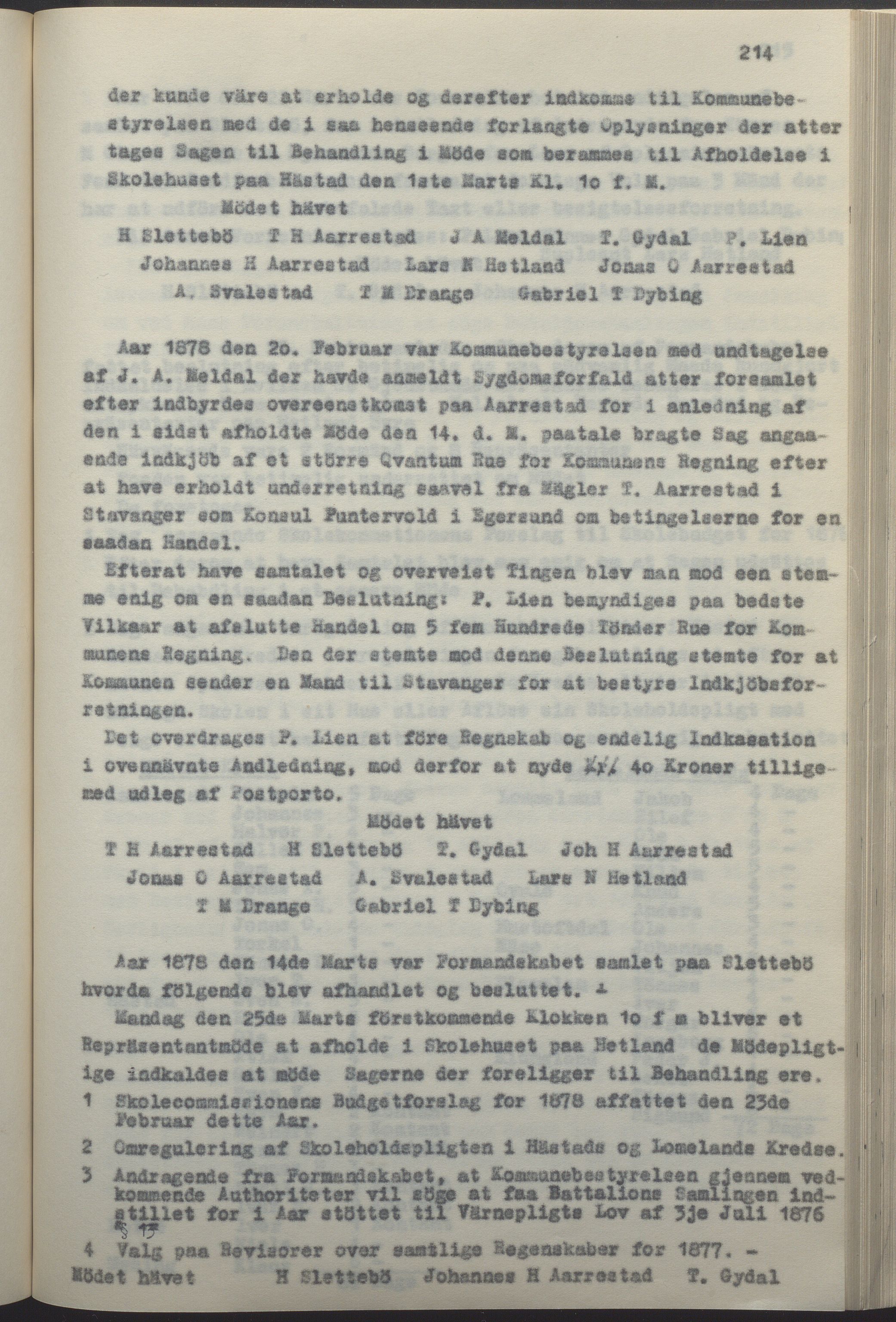 Helleland kommune - Formannskapet, IKAR/K-100479/A/Ab/L0002: Avskrift av møtebok, 1866-1887, s. 214