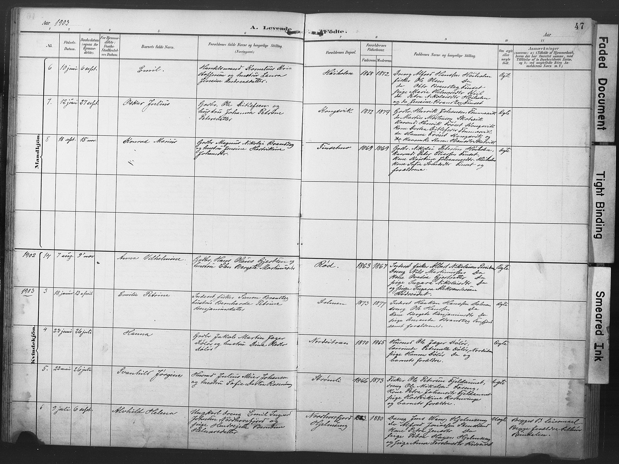 Ministerialprotokoller, klokkerbøker og fødselsregistre - Nord-Trøndelag, SAT/A-1458/789/L0706: Klokkerbok nr. 789C01, 1888-1931, s. 47