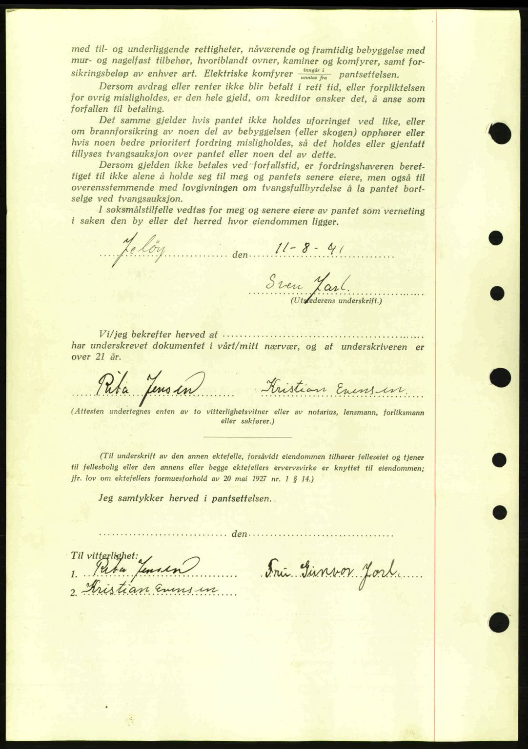 Moss sorenskriveri, AV/SAO-A-10168: Pantebok nr. B11, 1941-1942, Dagboknr: 1488/1941