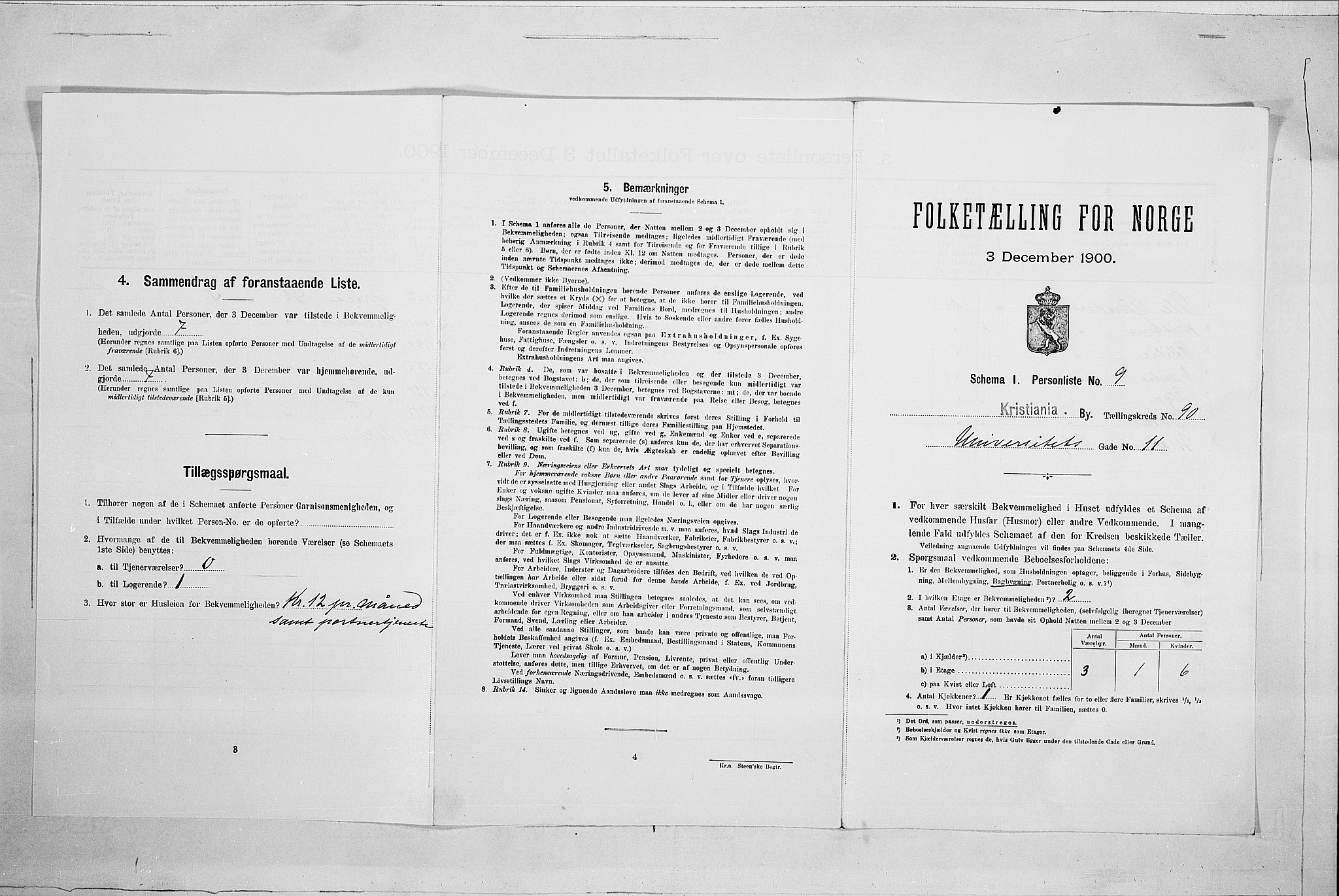SAO, Folketelling 1900 for 0301 Kristiania kjøpstad, 1900, s. 107870