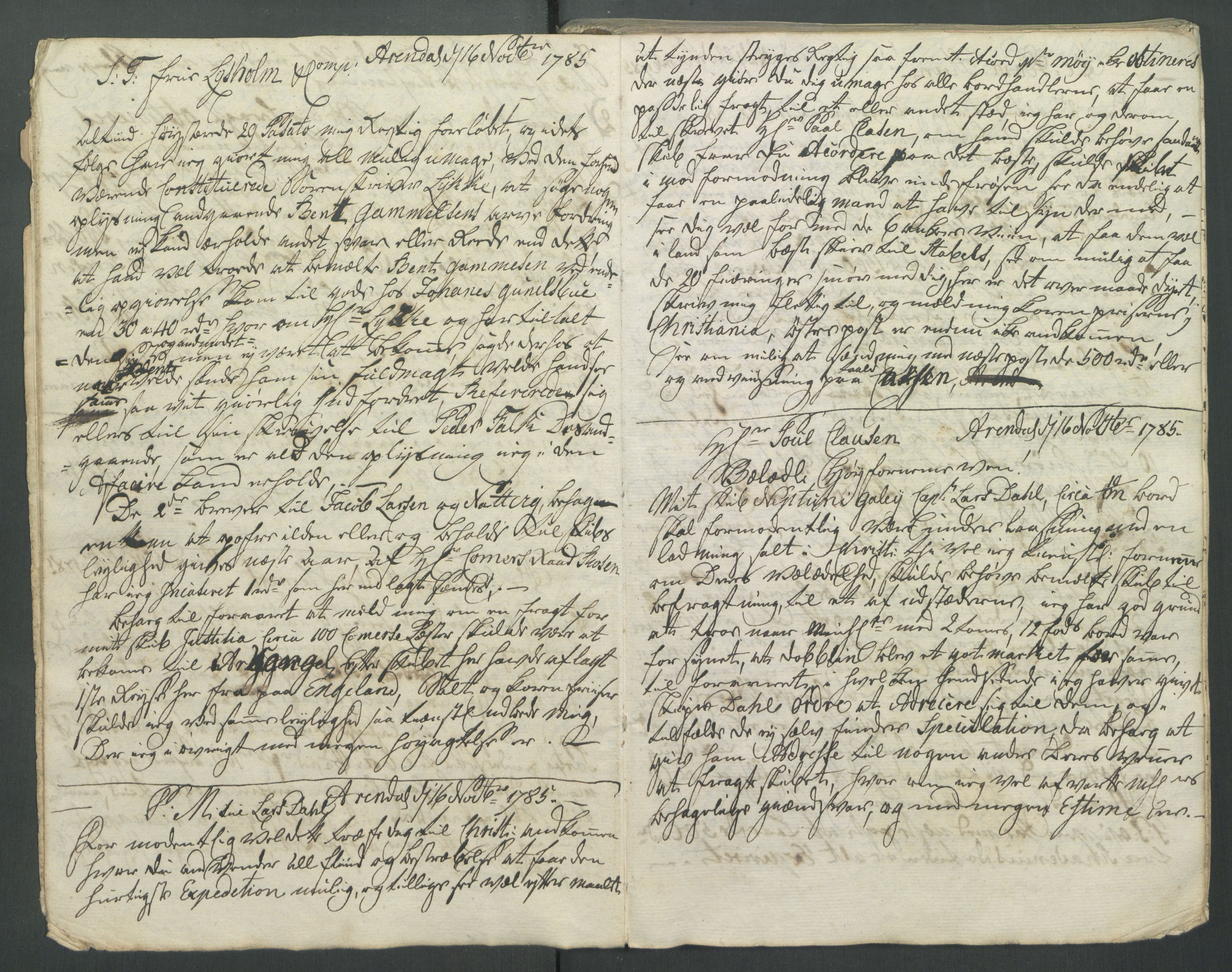 Samling av forretningsarkiv. A-Å, AAKS/PA-1060/F/Fa/L0125: Herlofson,Hans. Kopibok, 1785-1788, s. 12