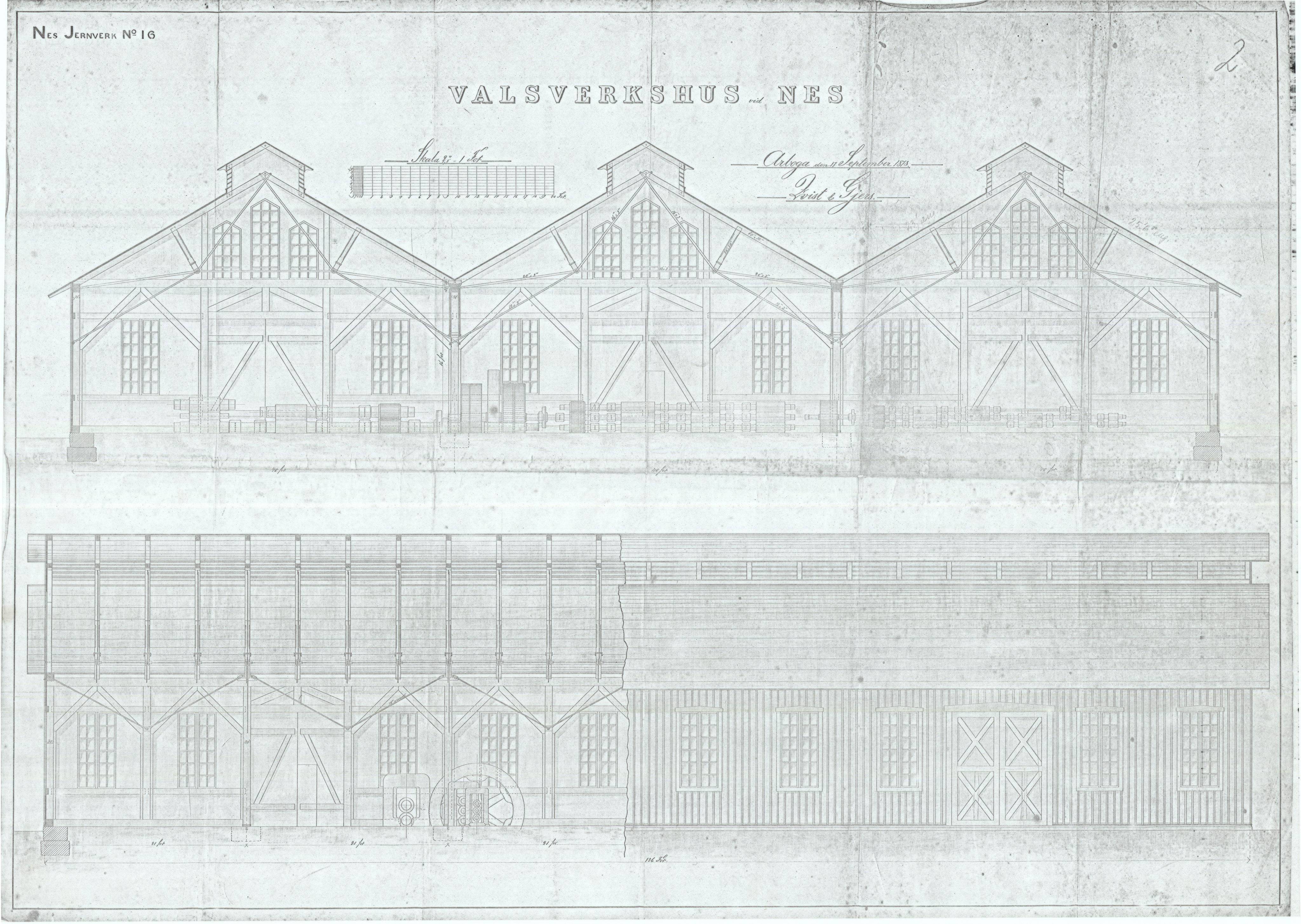 Jacob Aall & Søn AS, NESJ/NJM-007/10/L0015: Valsverkhus, 1878, kopi, 1878
