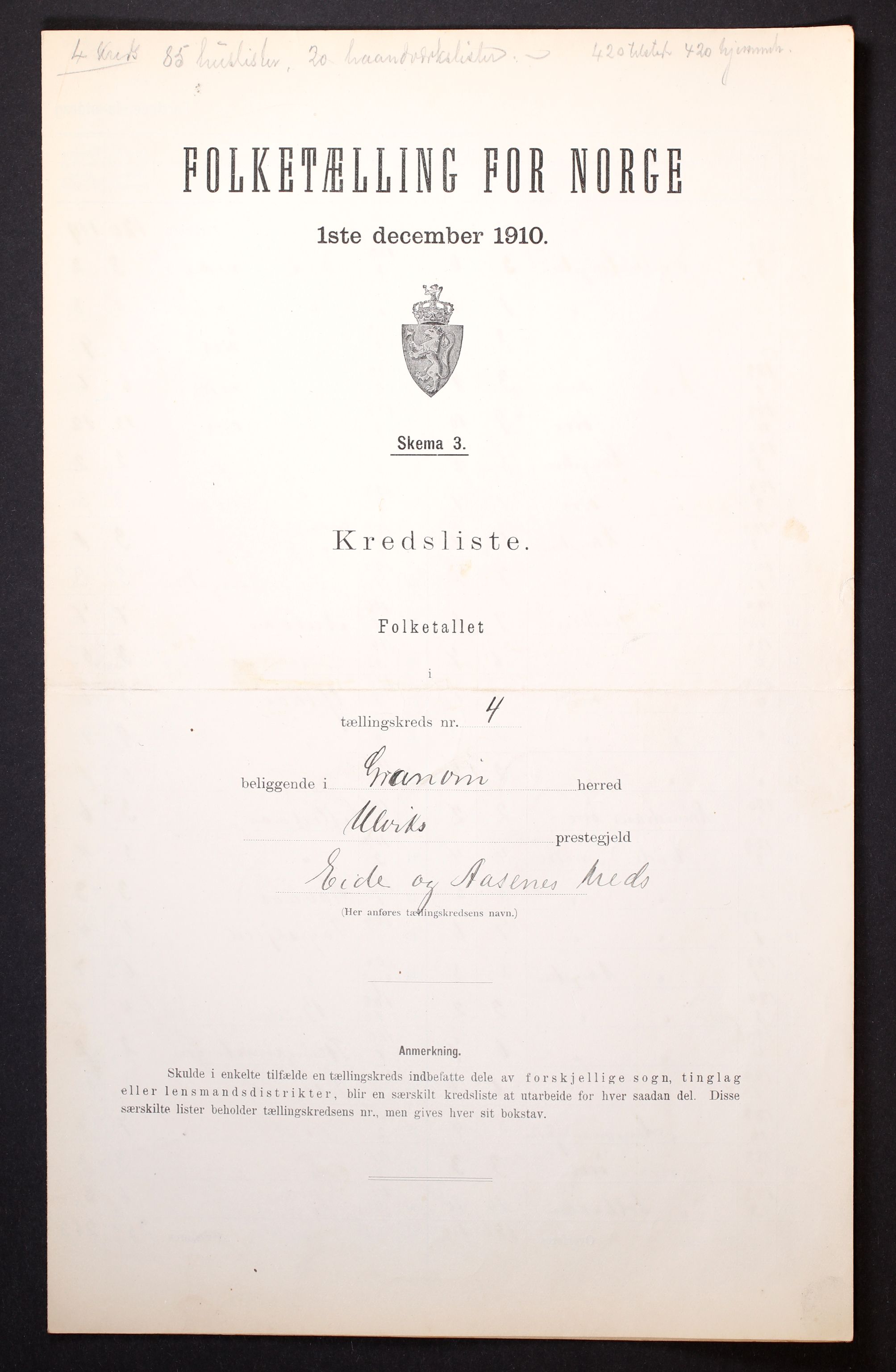 RA, Folketelling 1910 for 1234 Granvin herred, 1910, s. 13