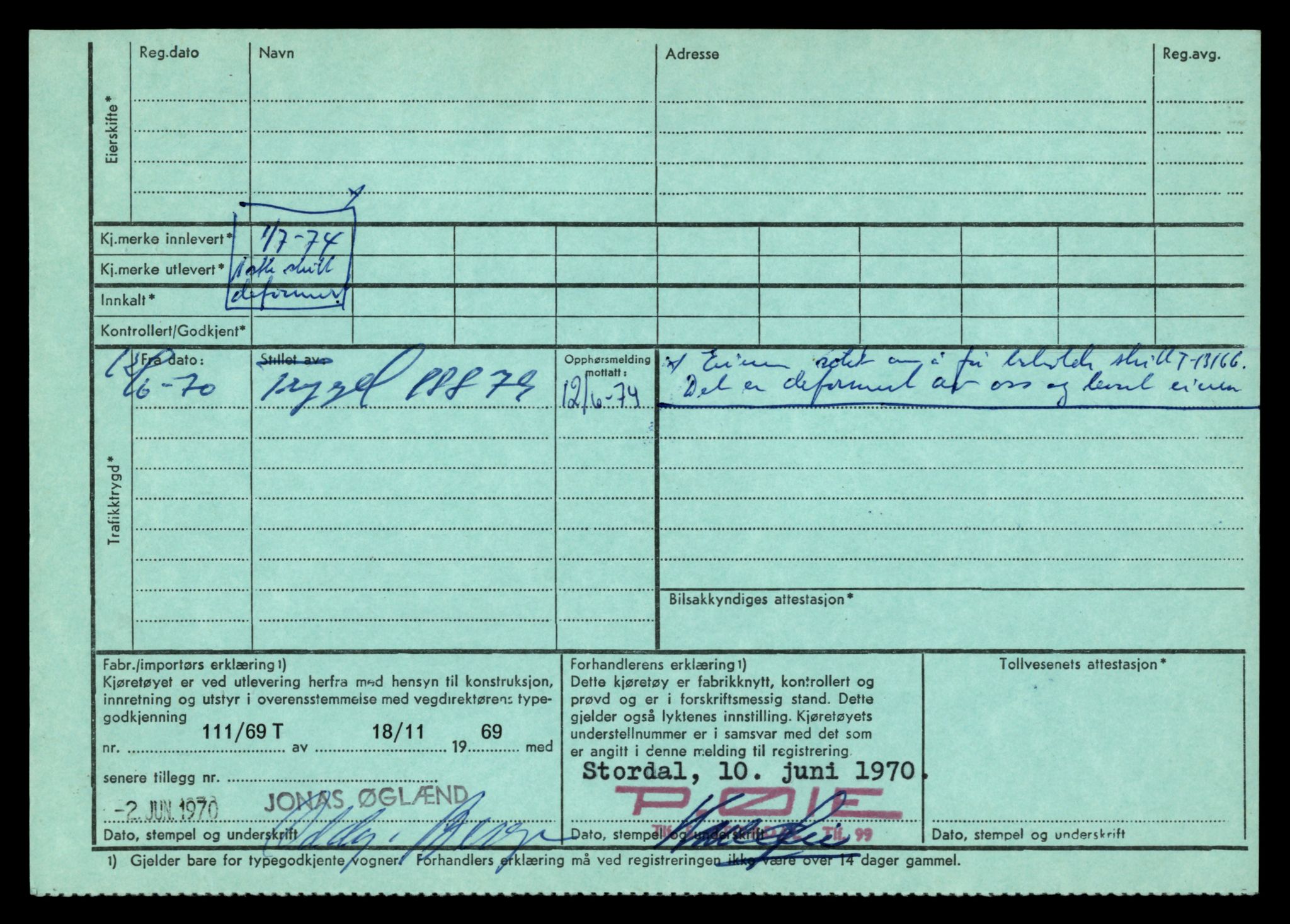 Møre og Romsdal vegkontor - Ålesund trafikkstasjon, AV/SAT-A-4099/F/Fe/L0037: Registreringskort for kjøretøy T 13031 - T 13179, 1927-1998, s. 2583