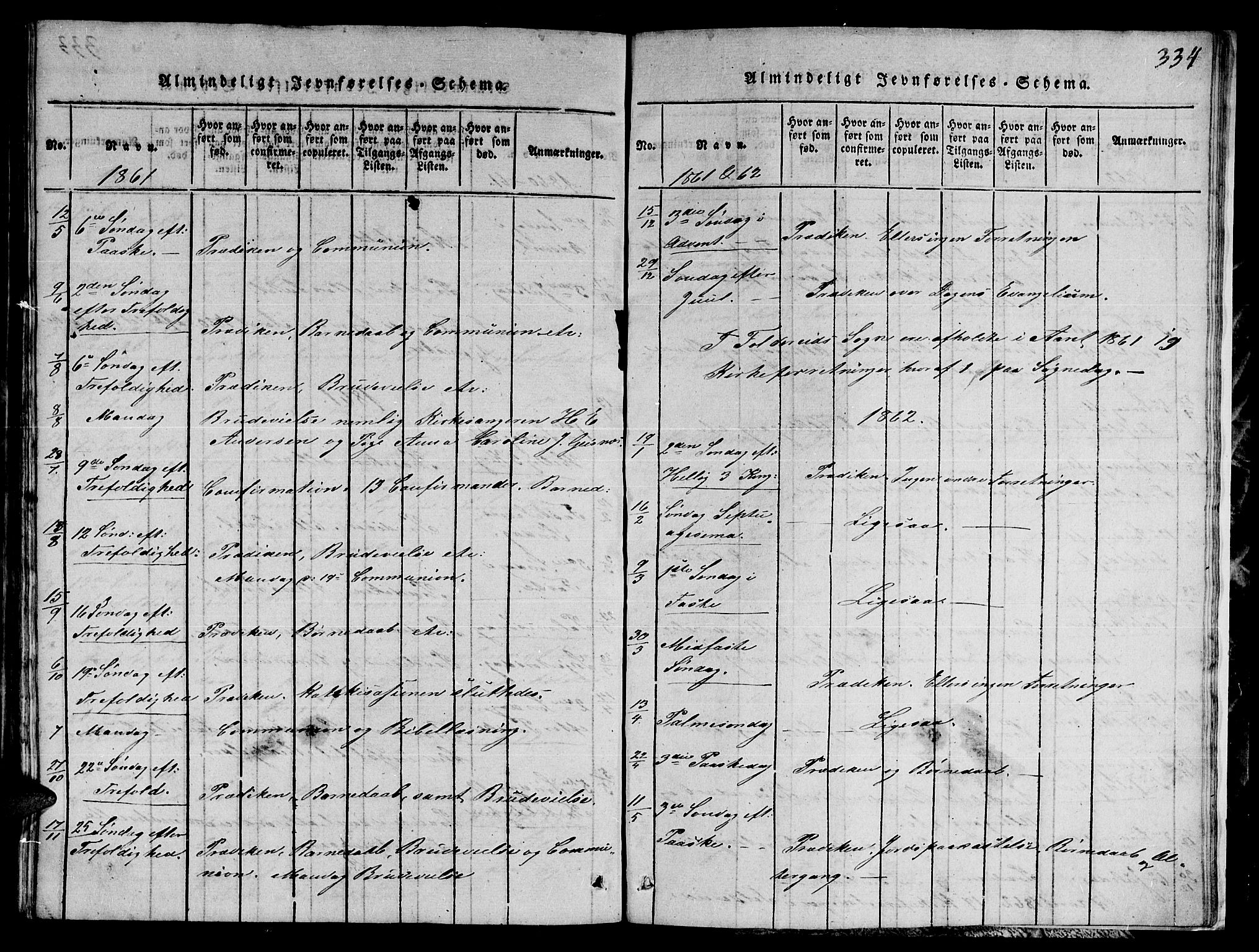 Ministerialprotokoller, klokkerbøker og fødselsregistre - Nord-Trøndelag, SAT/A-1458/780/L0648: Klokkerbok nr. 780C01 /1, 1815-1870, s. 334