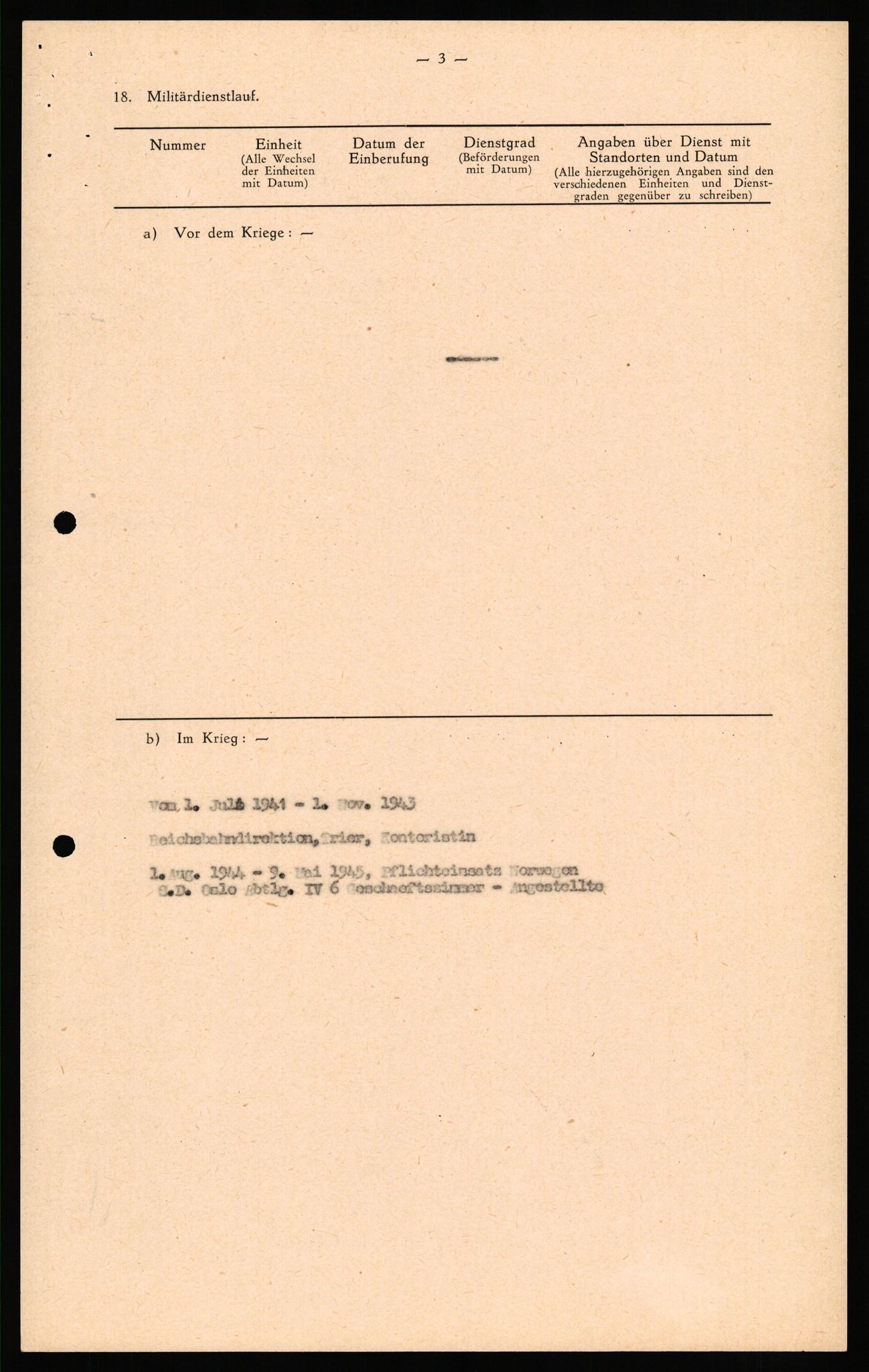 Forsvaret, Forsvarets overkommando II, AV/RA-RAFA-3915/D/Db/L0034: CI Questionaires. Tyske okkupasjonsstyrker i Norge. Tyskere., 1945-1946, s. 58