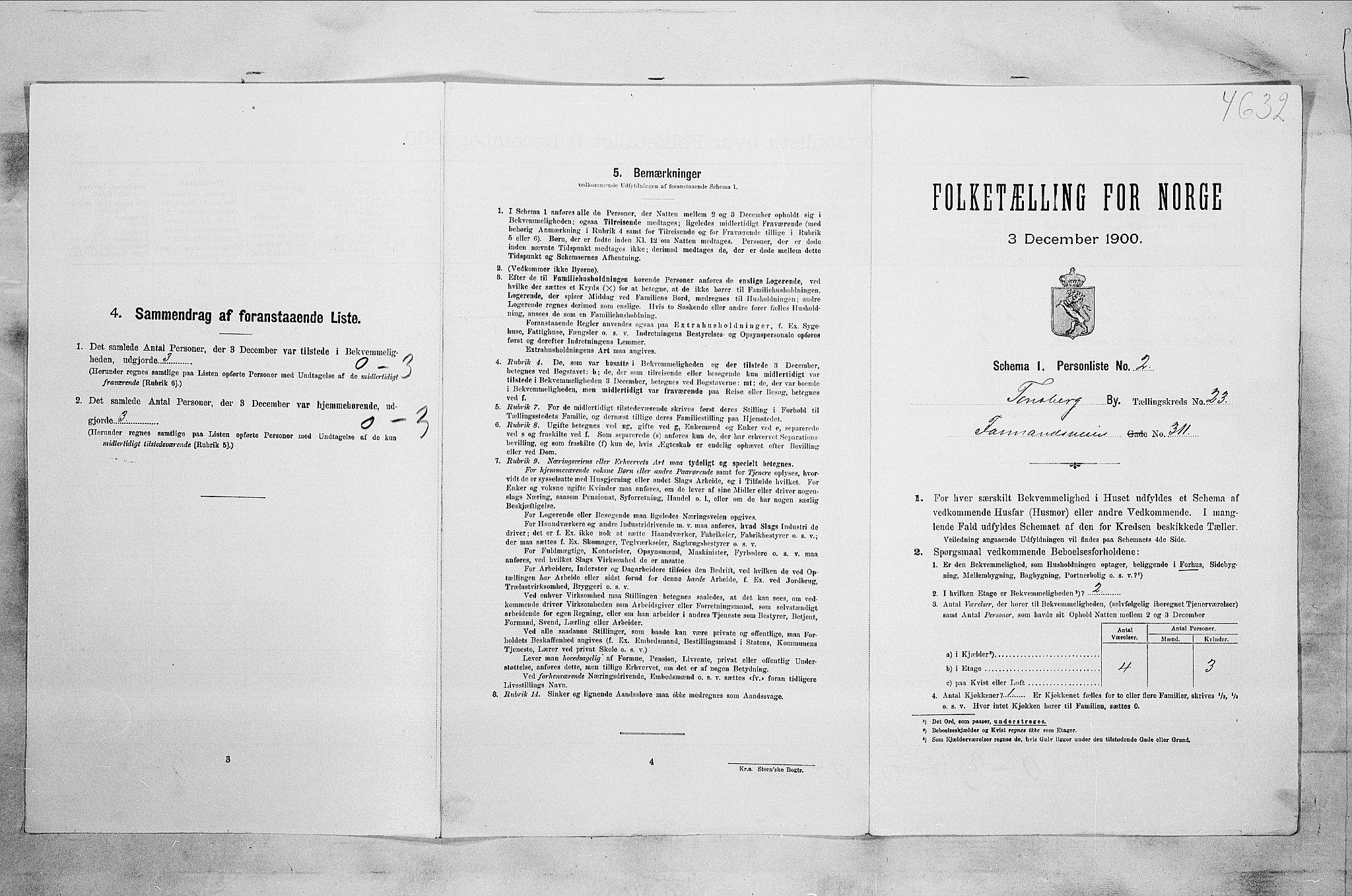 RA, Folketelling 1900 for 0705 Tønsberg kjøpstad, 1900, s. 3546