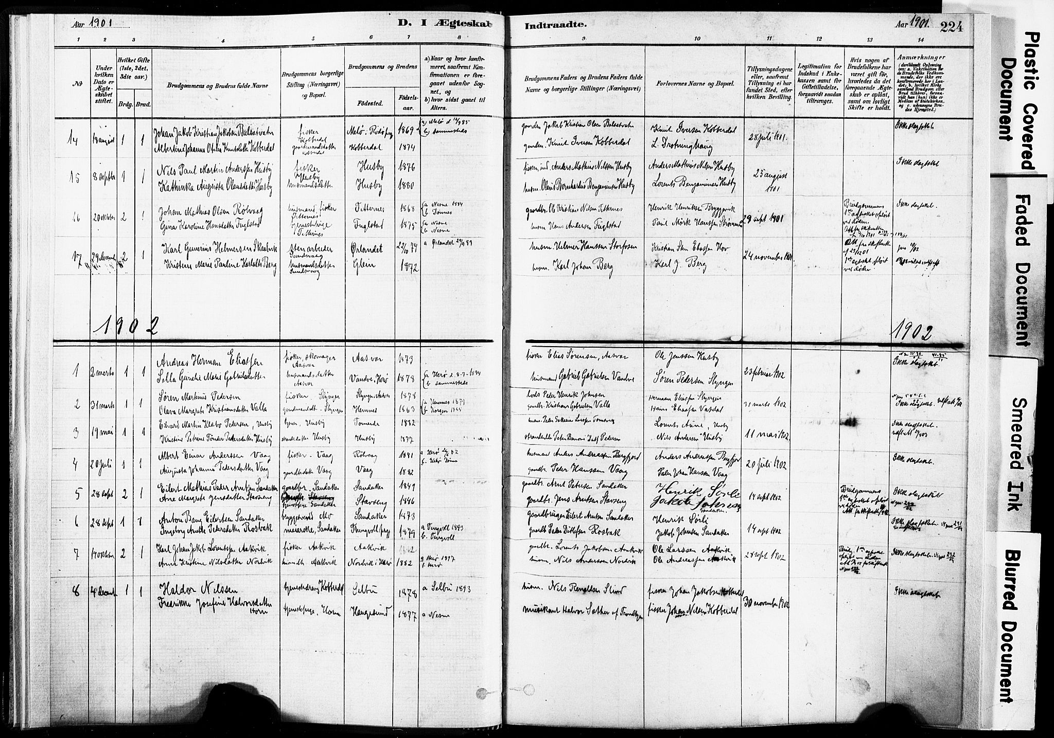 Ministerialprotokoller, klokkerbøker og fødselsregistre - Nordland, AV/SAT-A-1459/835/L0526: Ministerialbok nr. 835A03II, 1881-1910, s. 224