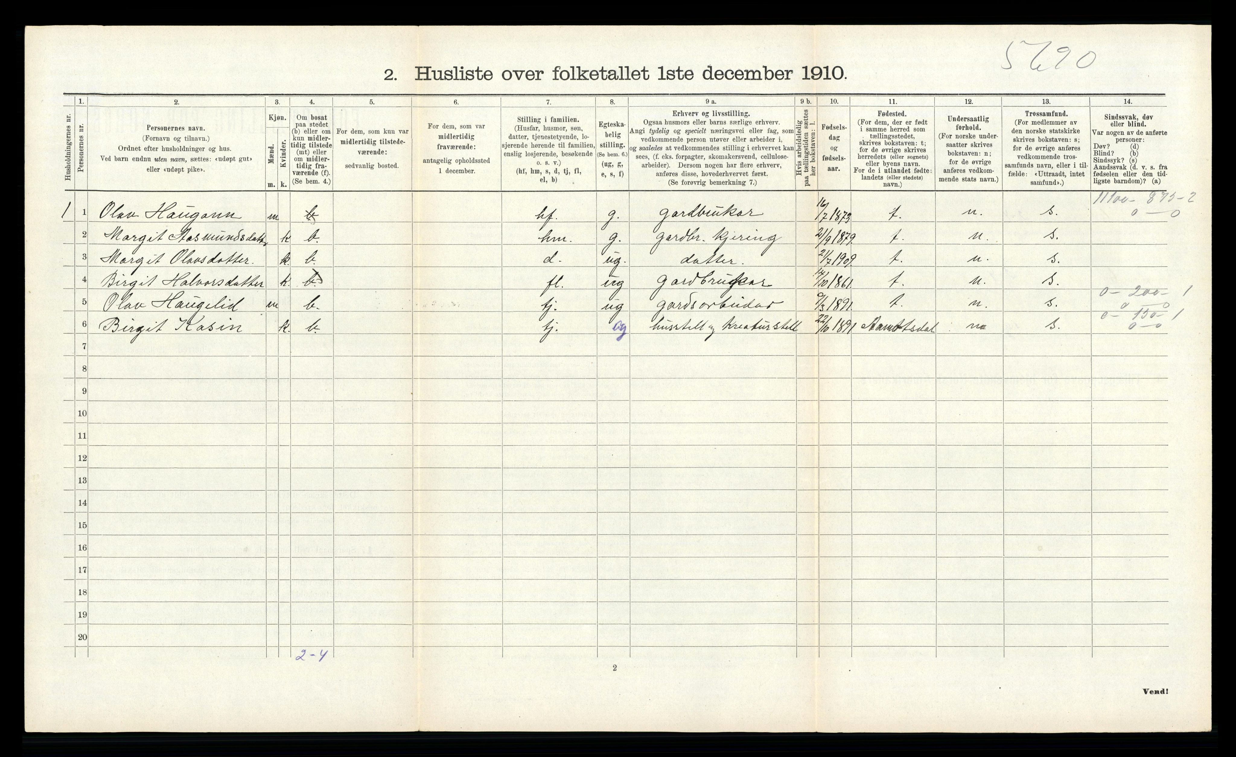 RA, Folketelling 1910 for 0829 Kviteseid herred, 1910, s. 965