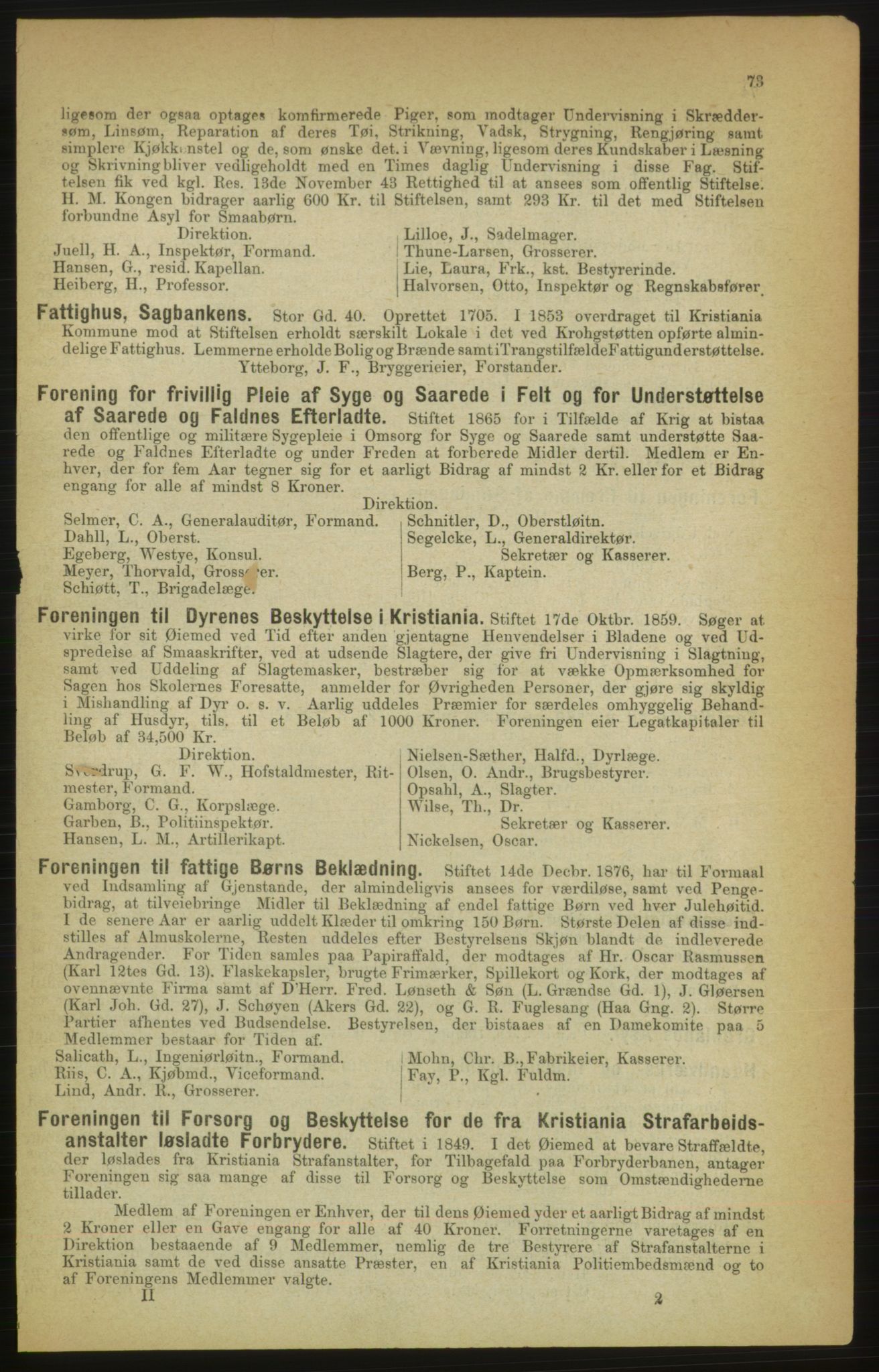 Kristiania/Oslo adressebok, PUBL/-, 1888, s. 73