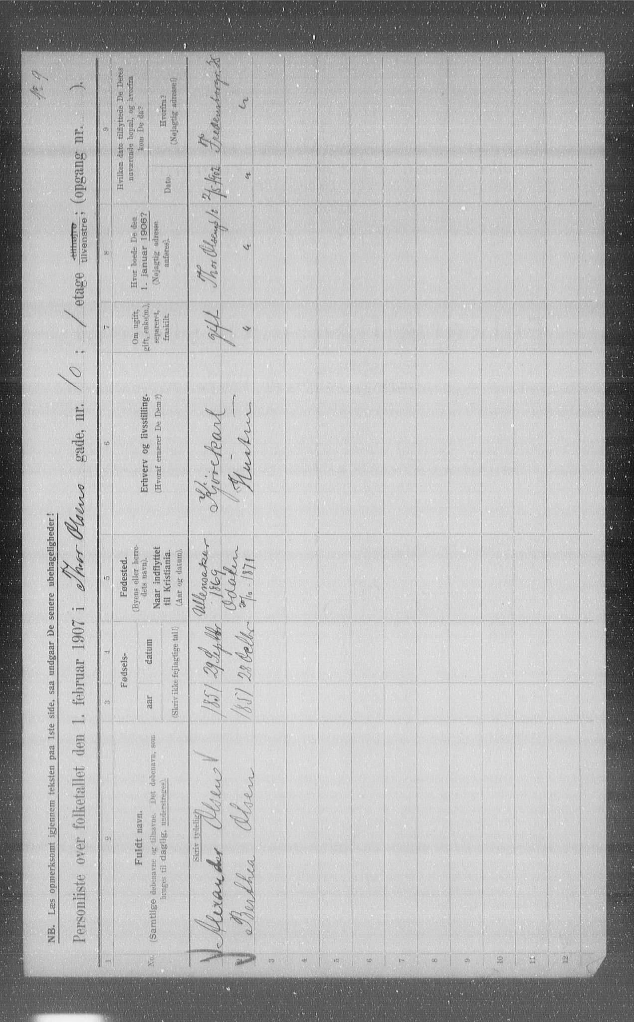 OBA, Kommunal folketelling 1.2.1907 for Kristiania kjøpstad, 1907, s. 55678