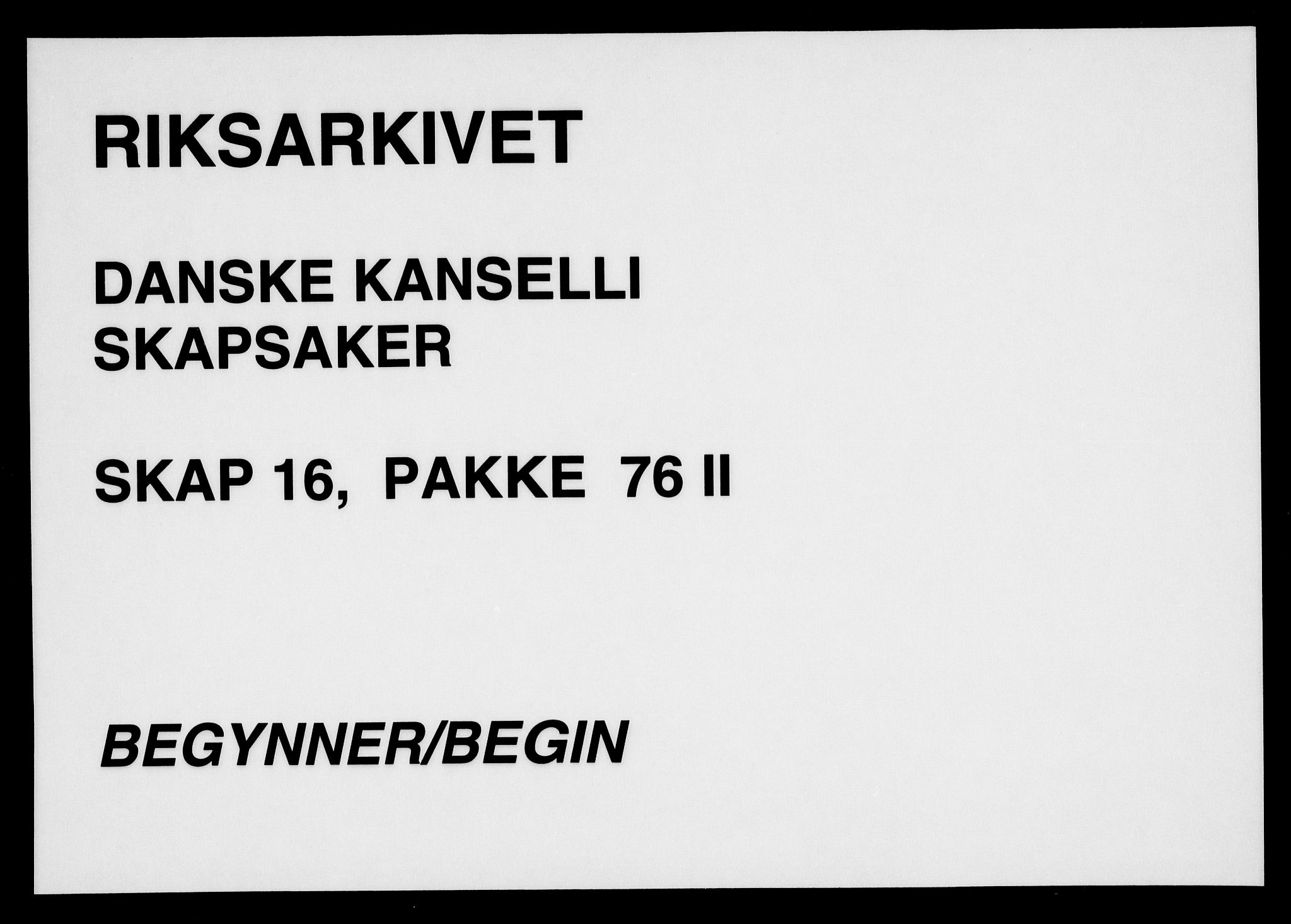 Danske Kanselli, Skapsaker, RA/EA-4061/F/L0126: Skap 16, pakke 74-76 II, 1789-1792, s. 419