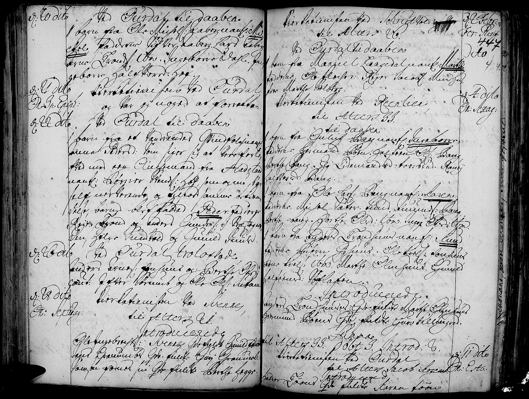 Aurdal prestekontor, AV/SAH-PREST-126/H/Ha/Haa/L0001: Ministerialbok nr. 1-3, 1692-1730, s. 447