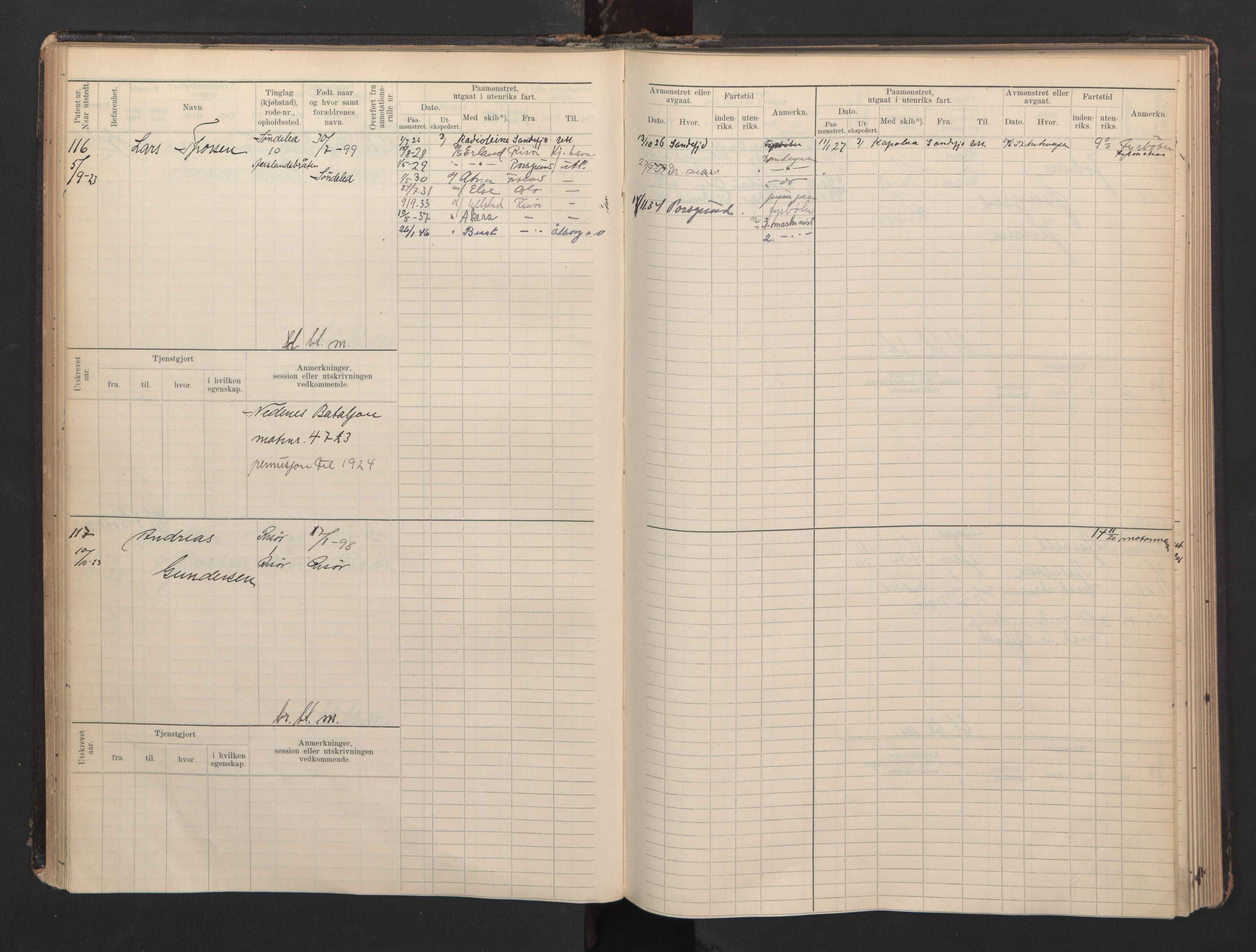 Risør mønstringskrets, AV/SAK-2031-0010/F/Fb/L0007: Hovedrulle B nr 1-265, Q-7, 1894-1948, s. 62