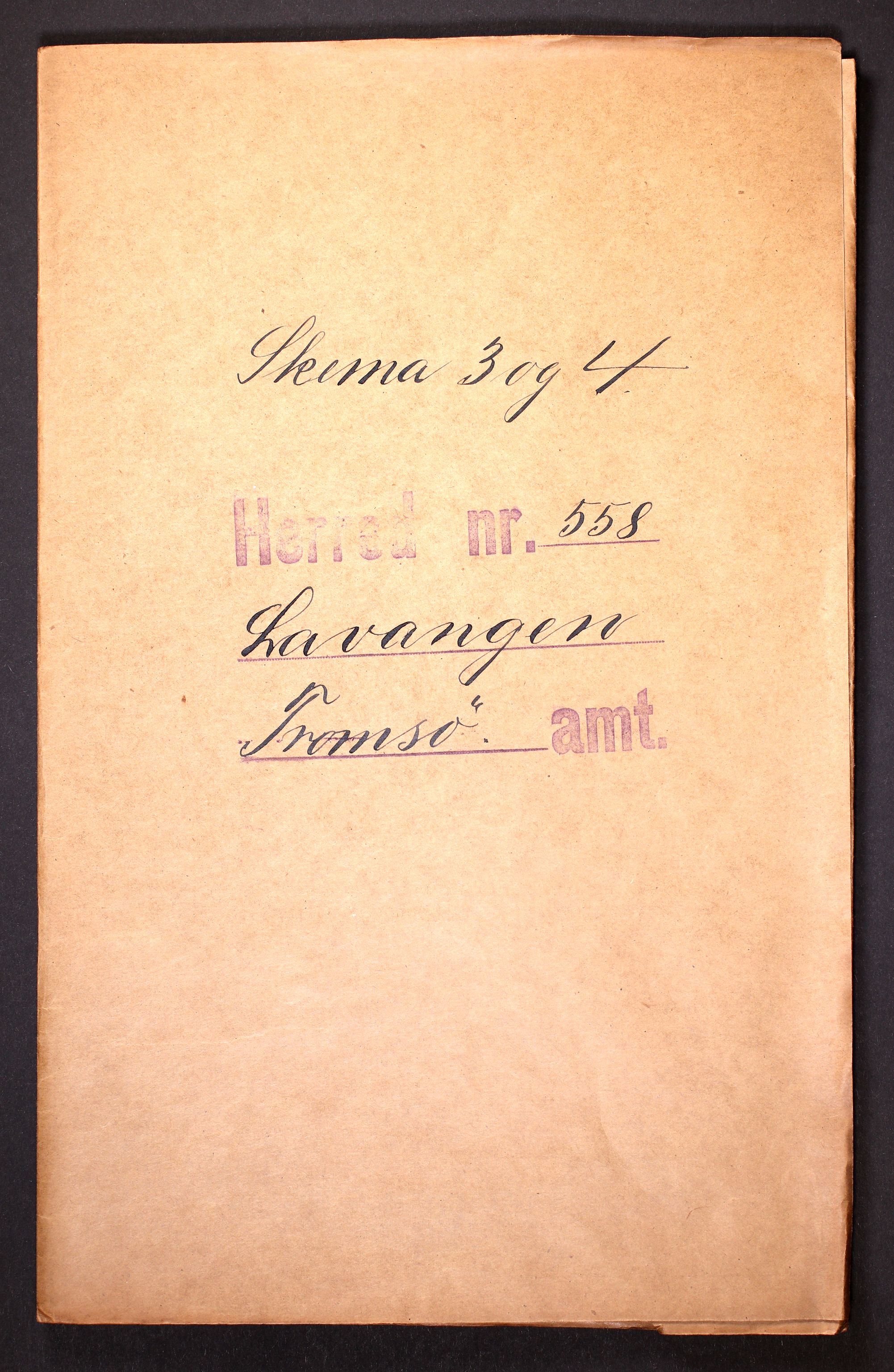 RA, Folketelling 1910 for 1920 Lavangen herred, 1910, s. 1