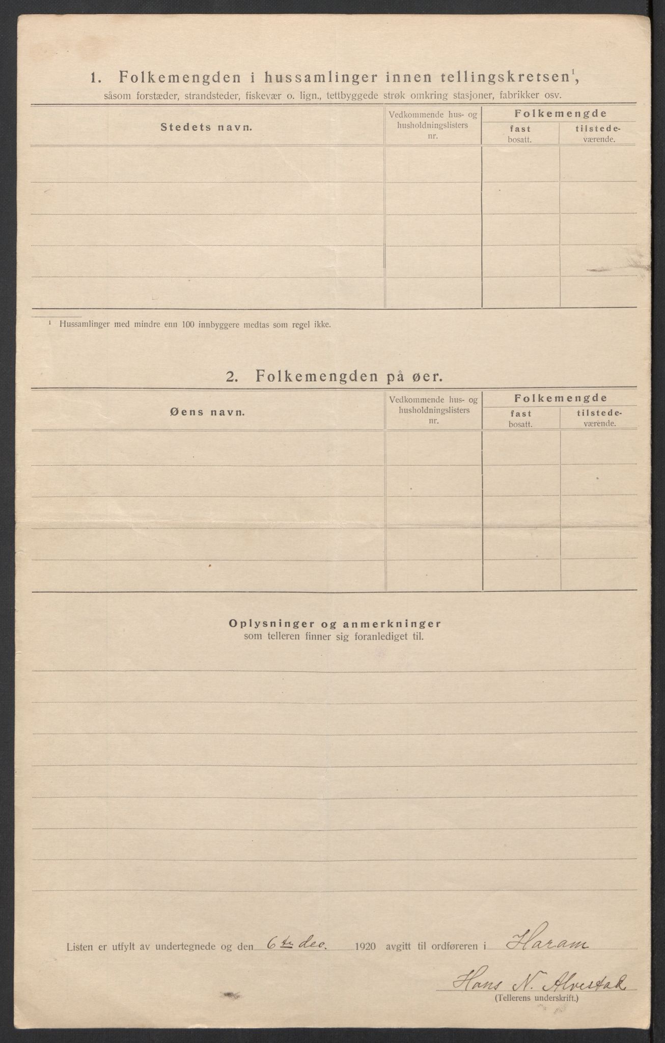 SAT, Folketelling 1920 for 1534 Haram herred, 1920, s. 23