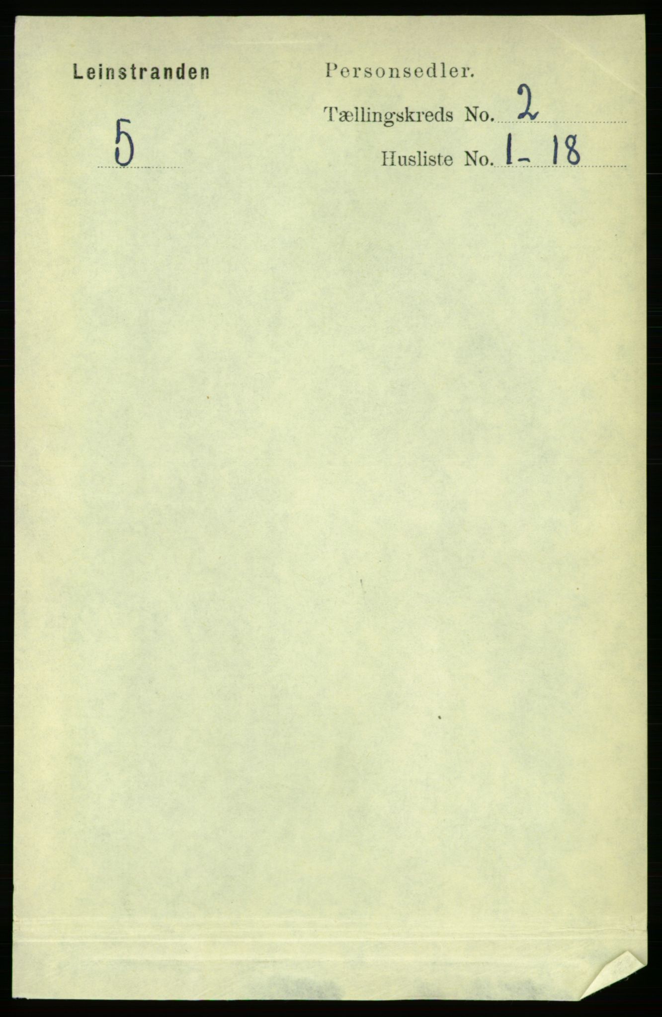 RA, Folketelling 1891 for 1654 Leinstrand herred, 1891, s. 494