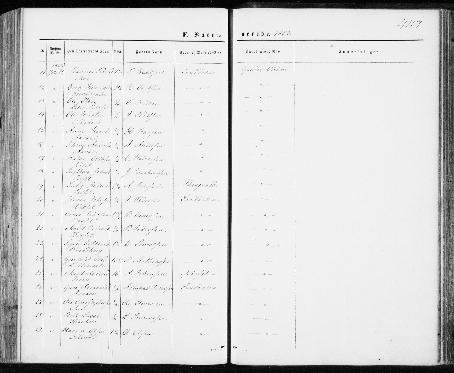 Ministerialprotokoller, klokkerbøker og fødselsregistre - Møre og Romsdal, AV/SAT-A-1454/590/L1013: Ministerialbok nr. 590A05, 1847-1877, s. 447