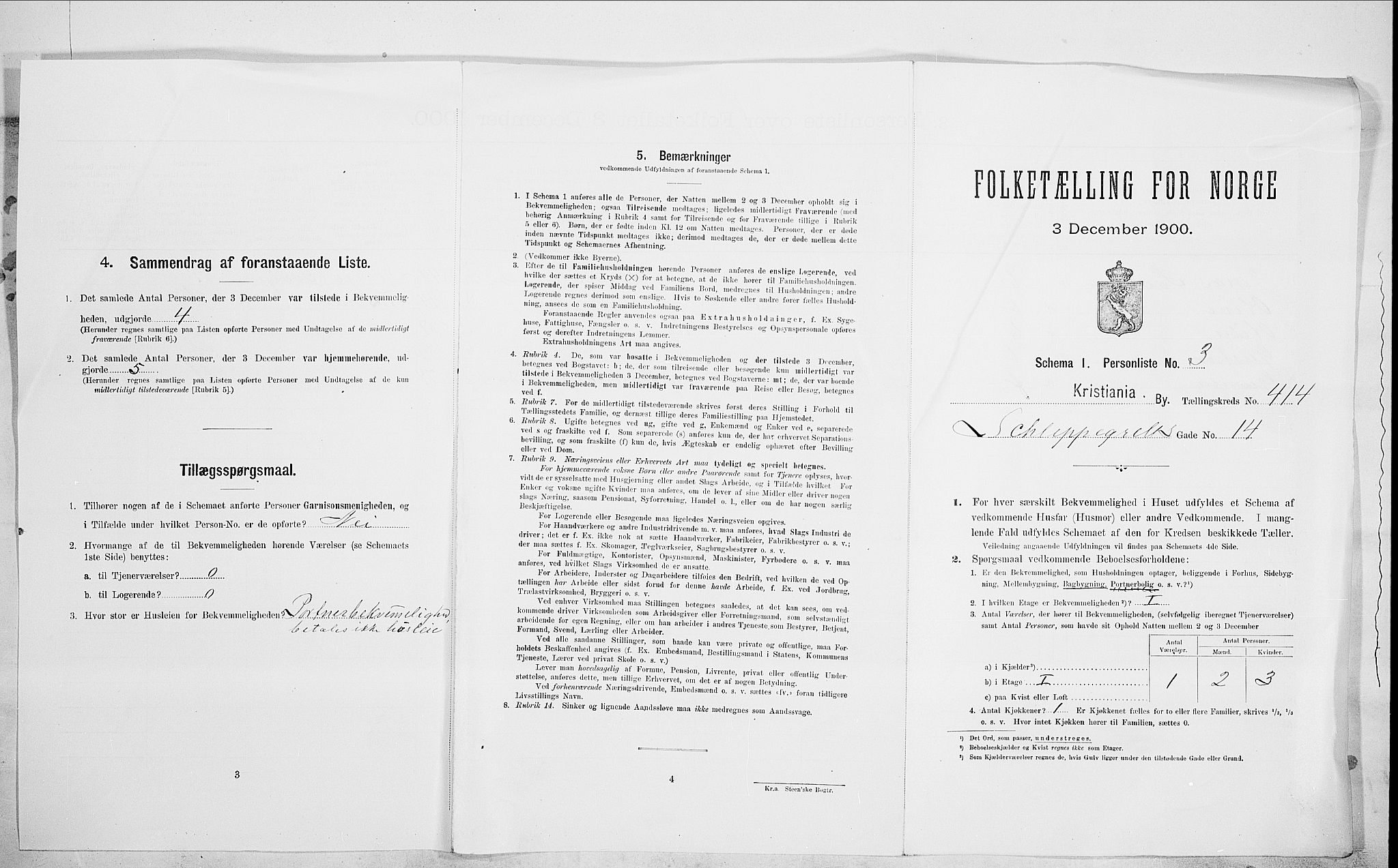 SAO, Folketelling 1900 for 0301 Kristiania kjøpstad, 1900, s. 80038