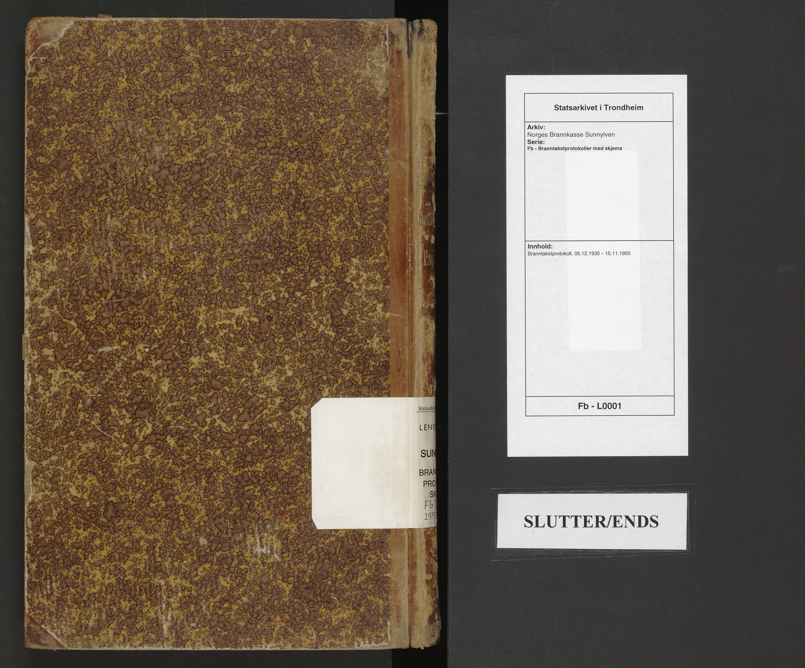 Norges Brannkasse Sunnylven, AV/SAT-A-5491/Fb/L0001: Branntakstprotokoll, 1935-1955