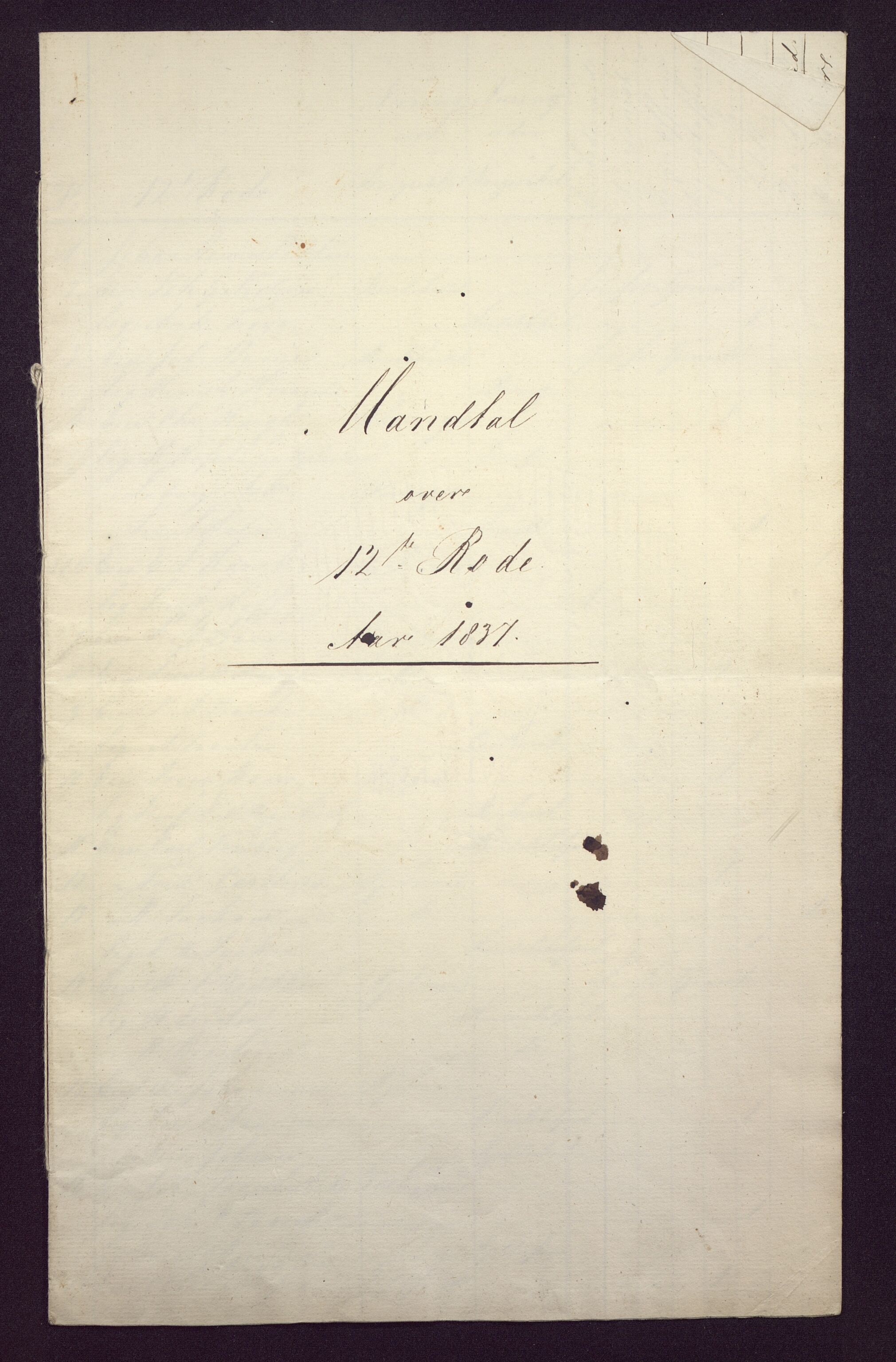 Borgervæpningen i Bergen, BBA/A-1301/F/Fa/L0001/0019: Manntall / 1837:  12. rode, 1837