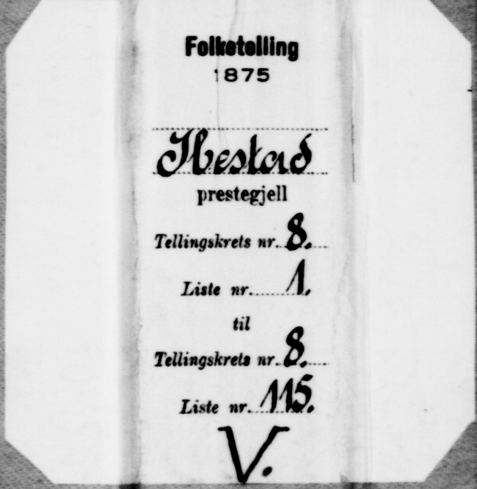 SATØ, Folketelling 1875 for 1917P Ibestad prestegjeld, 1875