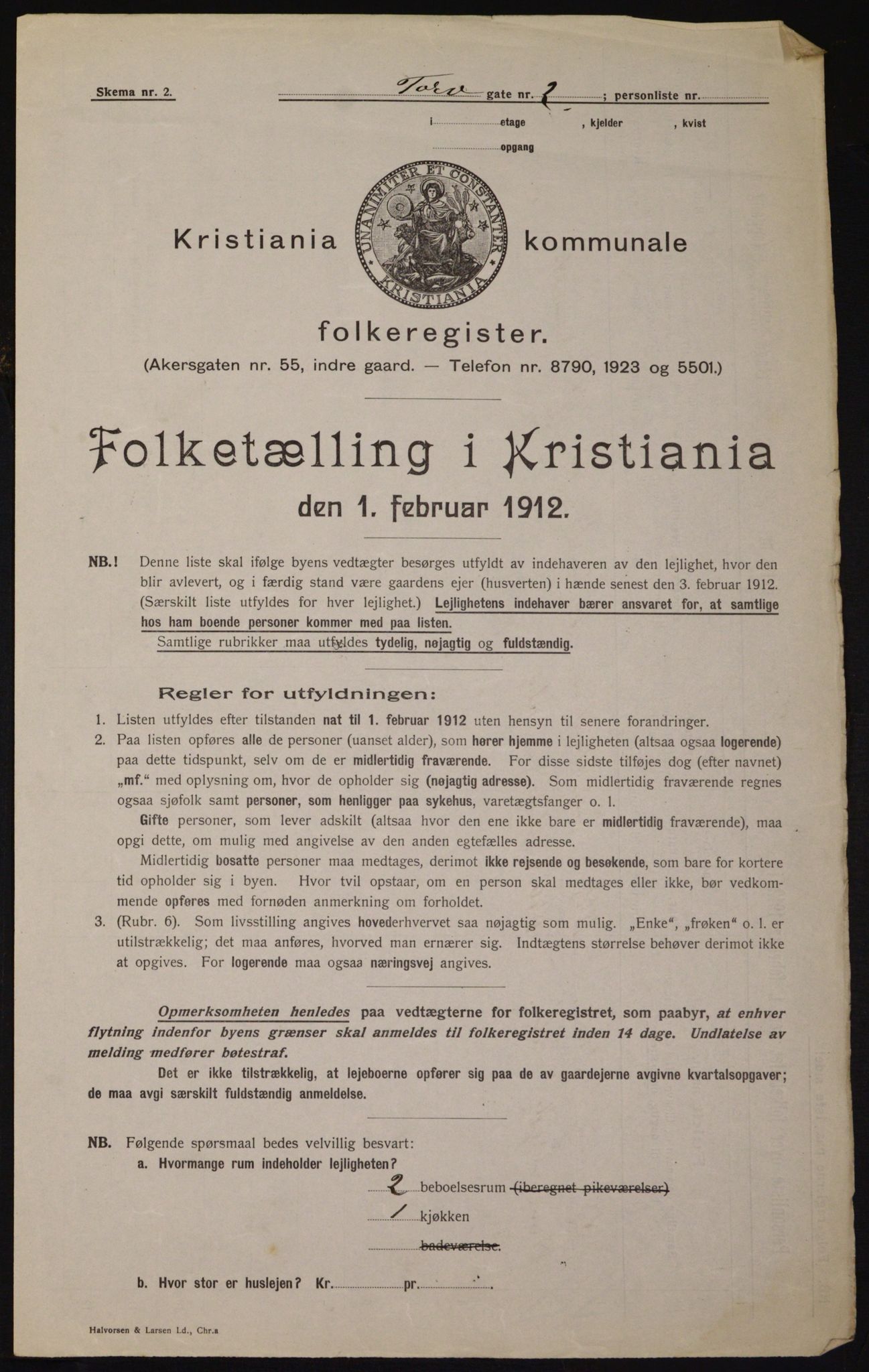 OBA, Kommunal folketelling 1.2.1912 for Kristiania, 1912, s. 113890