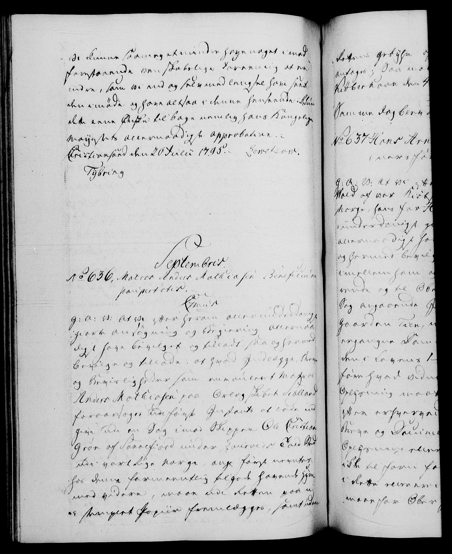 Danske Kanselli 1572-1799, RA/EA-3023/F/Fc/Fca/Fcaa/L0056: Norske registre, 1795-1796, s. 347b