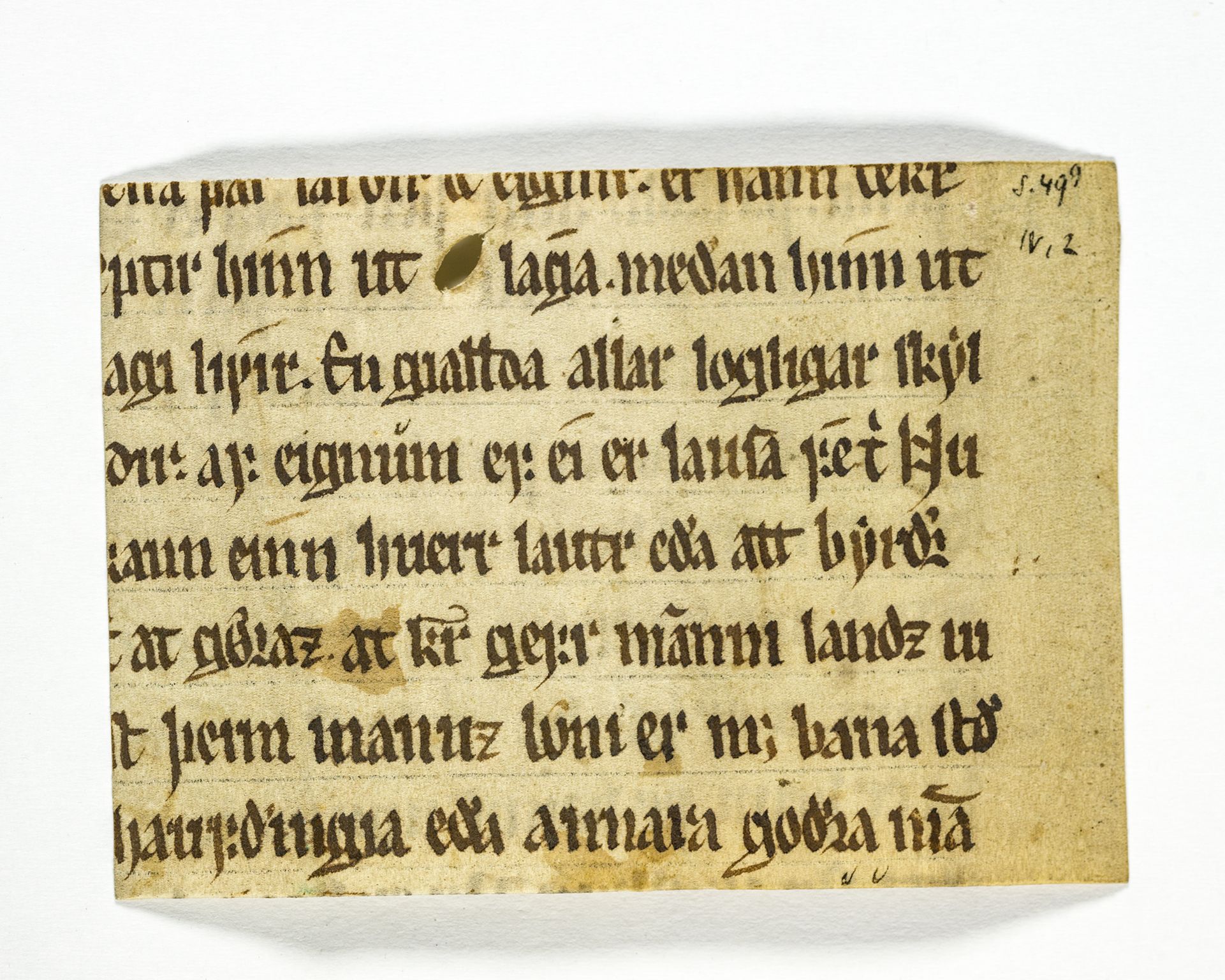 Riksarkivets diplomsamling, AV/RA-EA-5965/F26/L0003: Norrøne membranfragmenter bestand 11-30, 1100-1536, s. 120