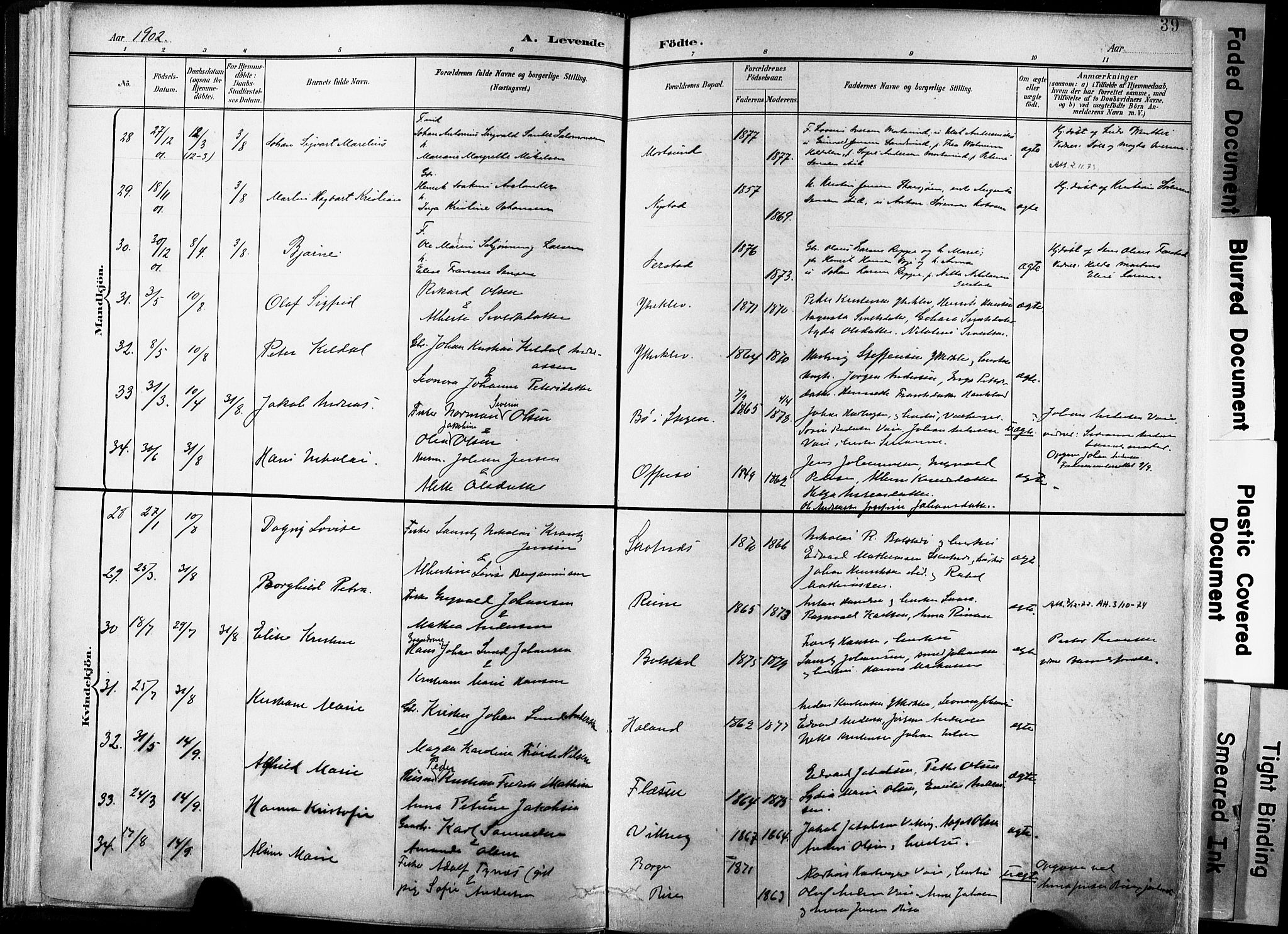 Ministerialprotokoller, klokkerbøker og fødselsregistre - Nordland, AV/SAT-A-1459/881/L1151: Ministerialbok nr. 881A04, 1899-1907, s. 39