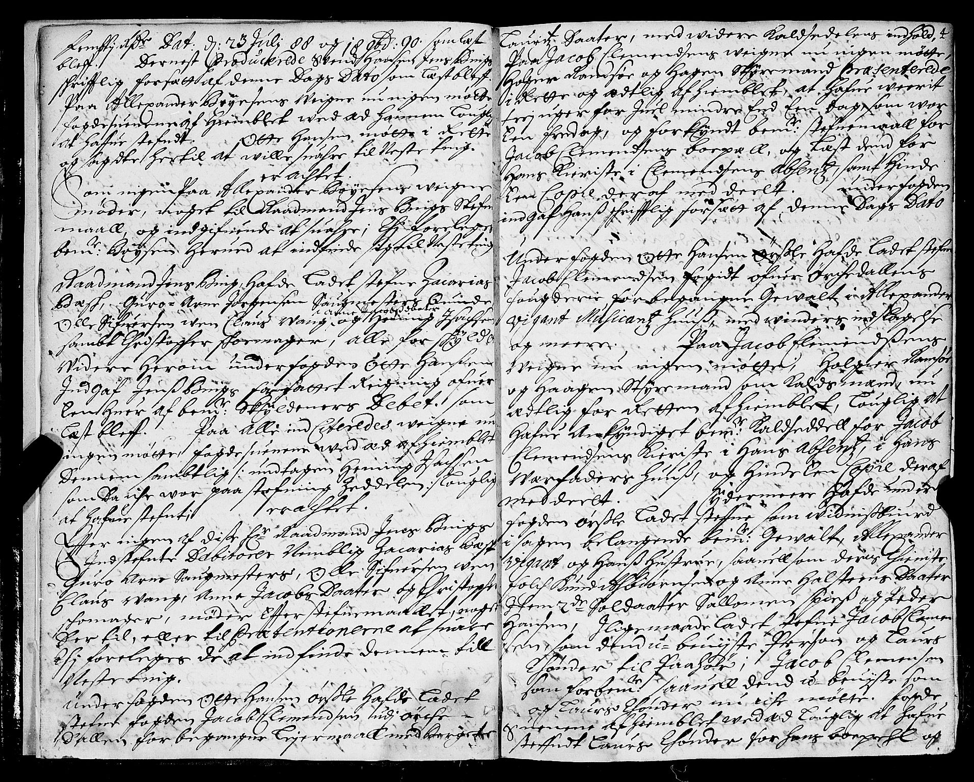 Trondheim byfogd, AV/SAT-A-0003/1/1/1A/L0017: Bytingsprotokoll - 8/1-6/5., 1691-1692, s. 3b-4a